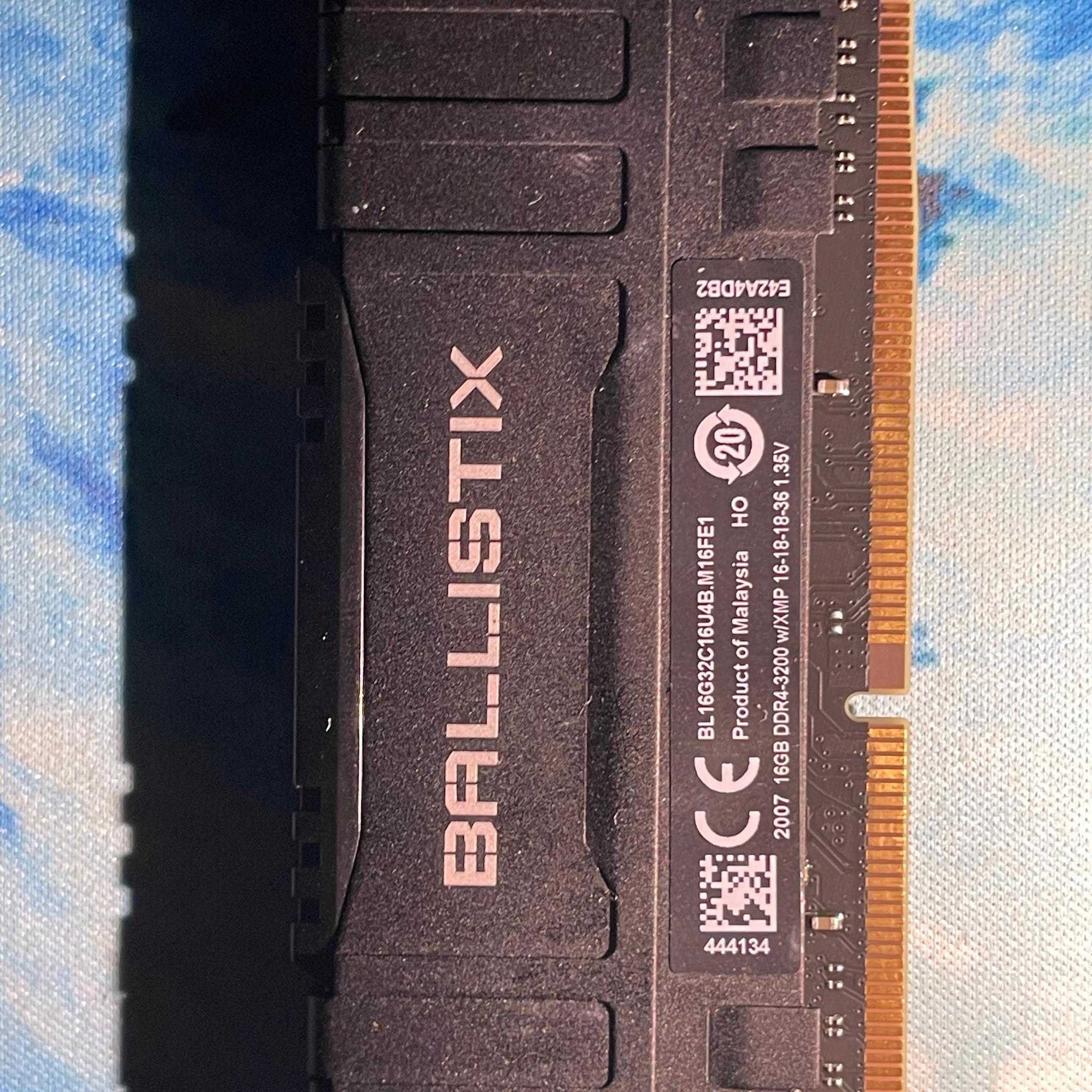 32GB DDR4 Crucial Ballistix Ram (2x16) 3200