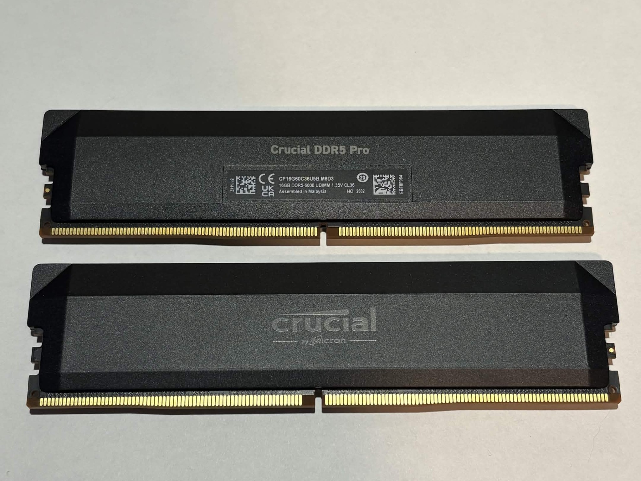 Crucial Pro 32GB (2x16GB) DDR5-6000 CL36 Desktop RAM Kit – Black