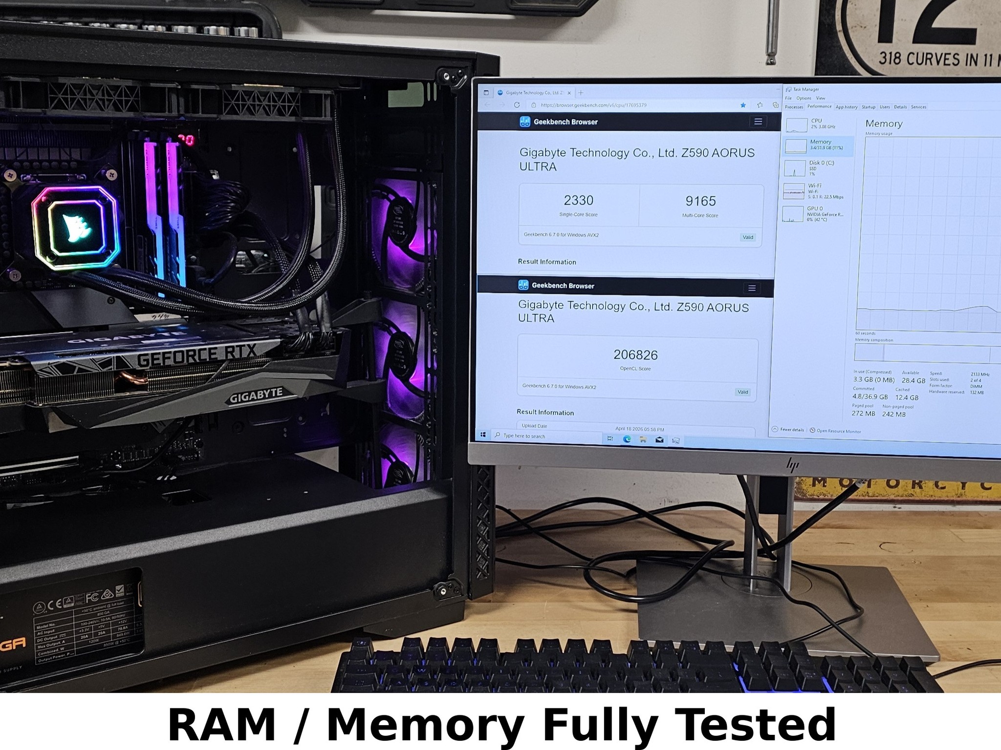 32GB DDR4 (2x16GB) RAM CL16 3200MT/s G.Skill Trident Z RGB