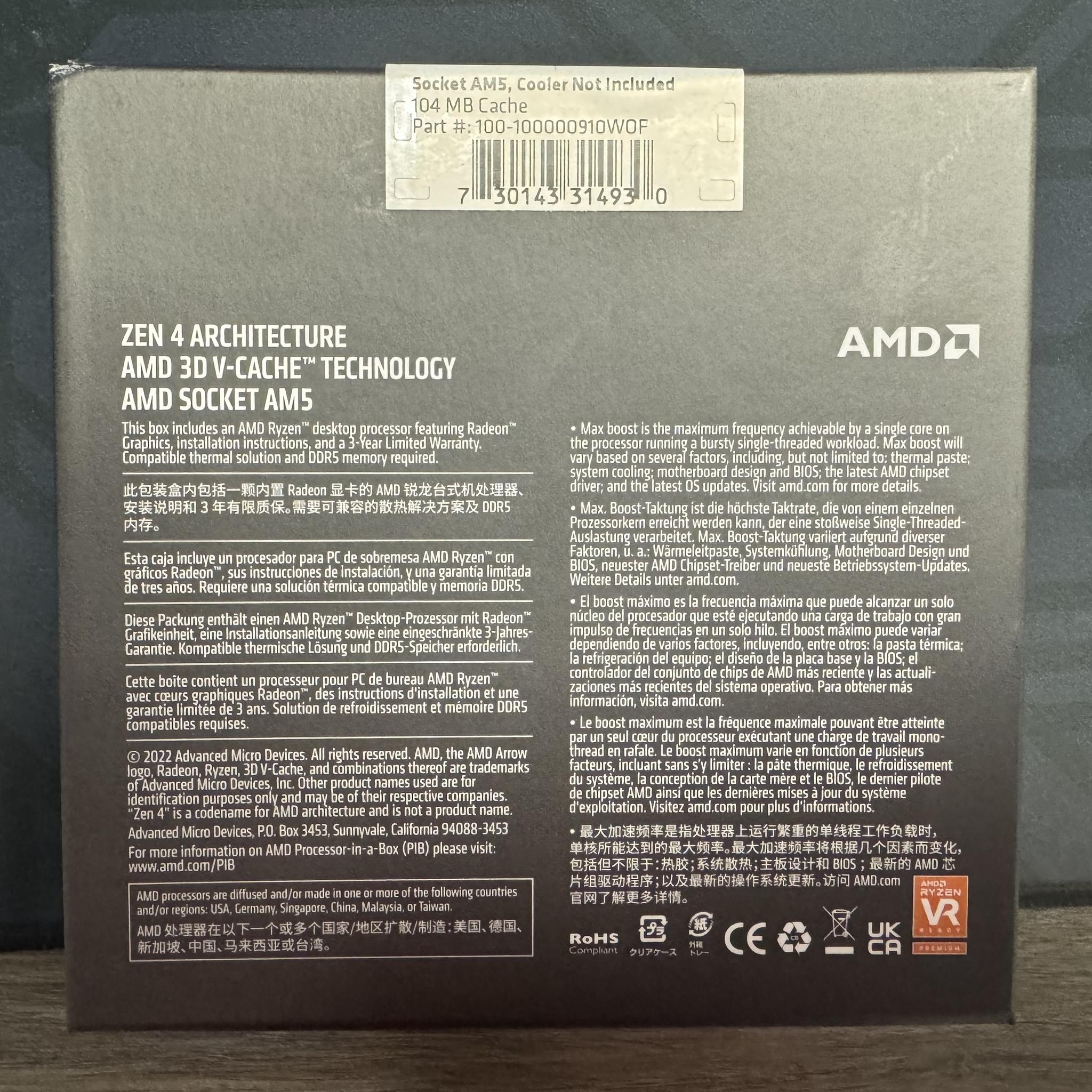 AMD Ryzen 7 7800X3D *New In Box*