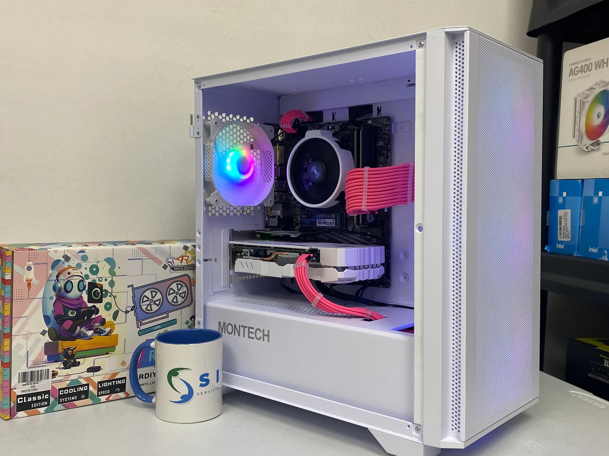 Pink & White Powerhouse | Ryzen 5|16 GB |1TB NVME + 1 TB HD|RX 580
