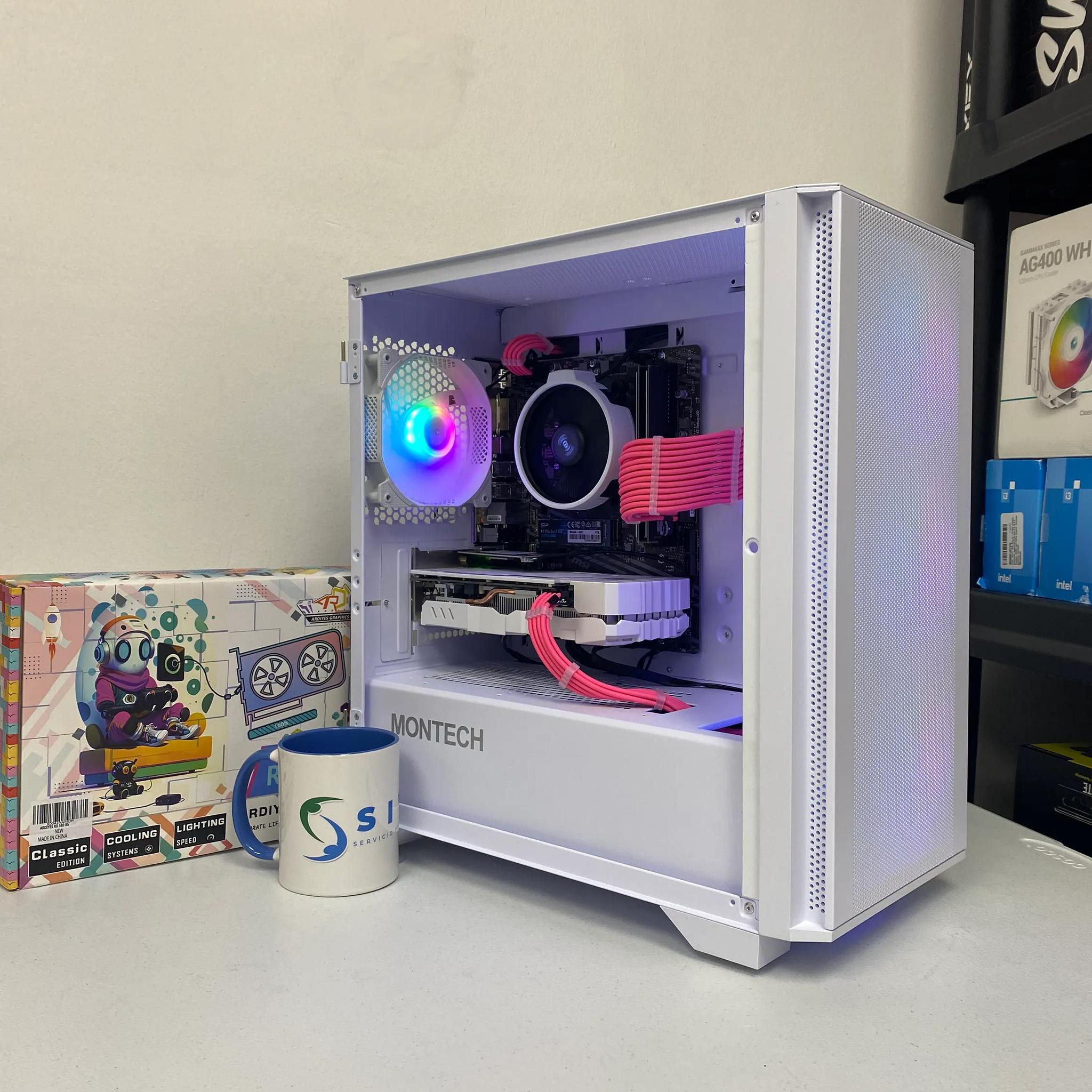 Pink & White Powerhouse | Ryzen 5|16 GB |1TB NVME + 1 TB HD|RX 580
