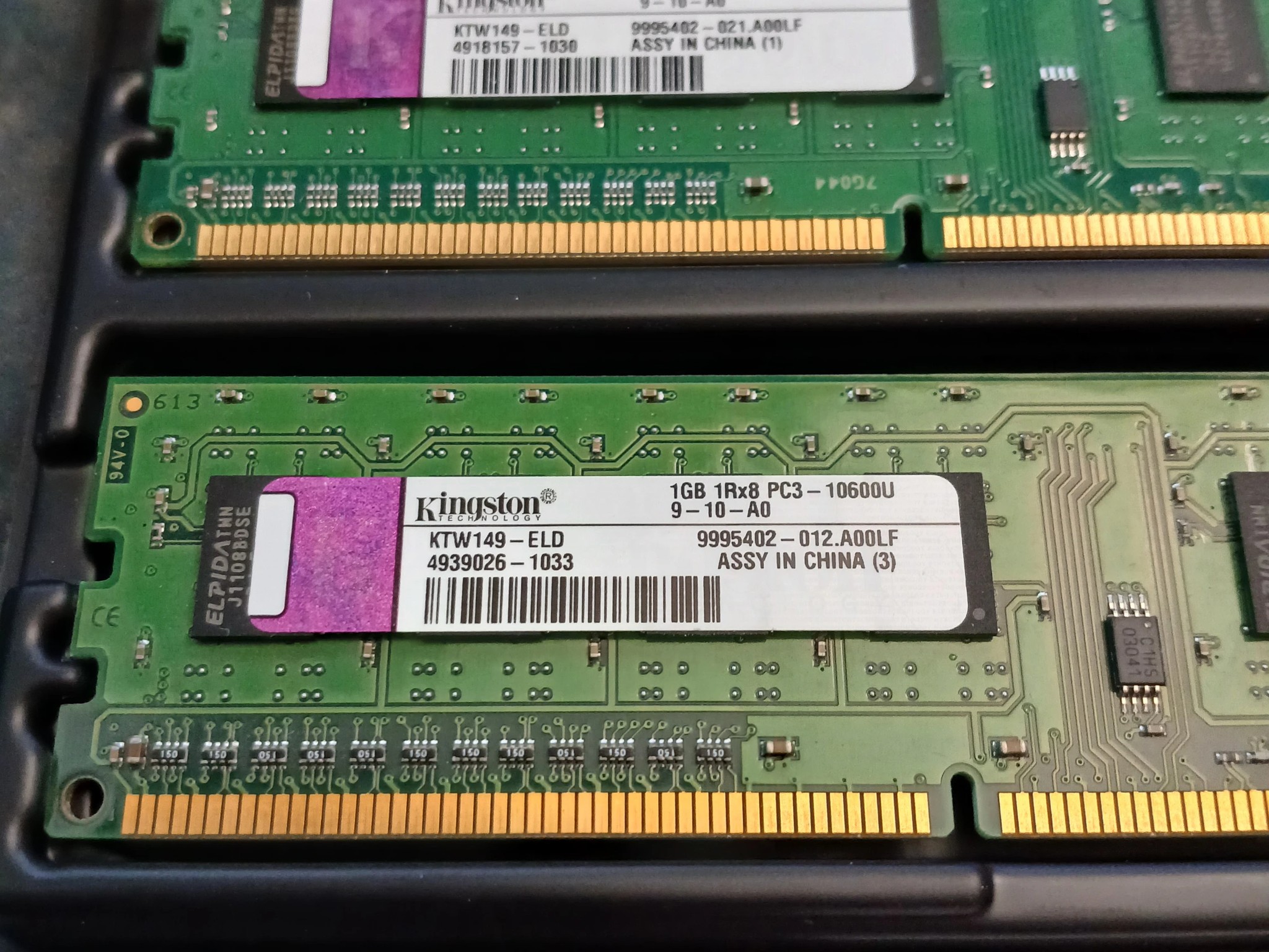 2 A-Tech Kingston Ram Kits 2GB DDR3-1333MHz PC3-10600U