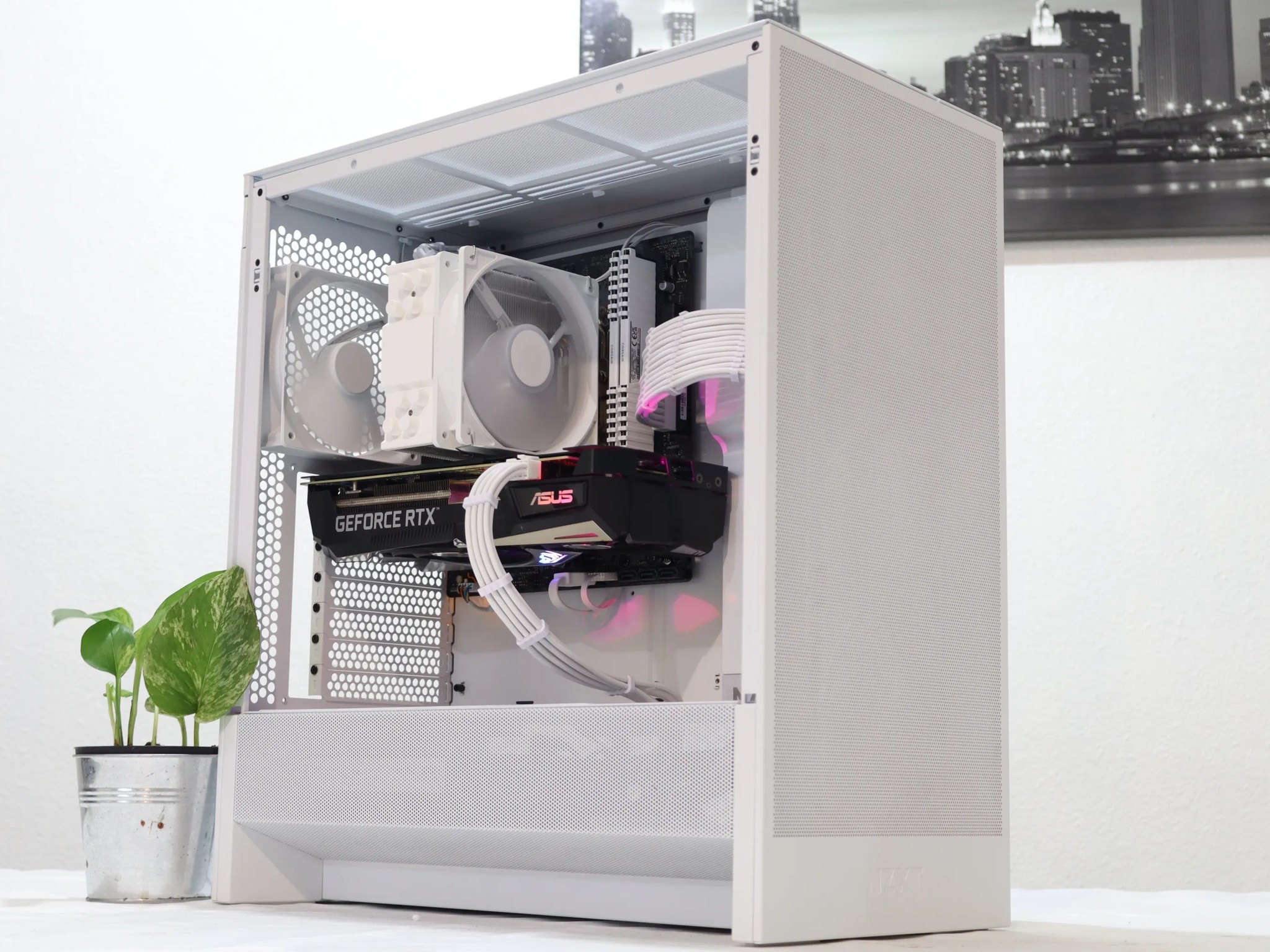 ⚡ White Gaming PC – Ryzen 5 + RTX 3060 Ti Beast ⚡