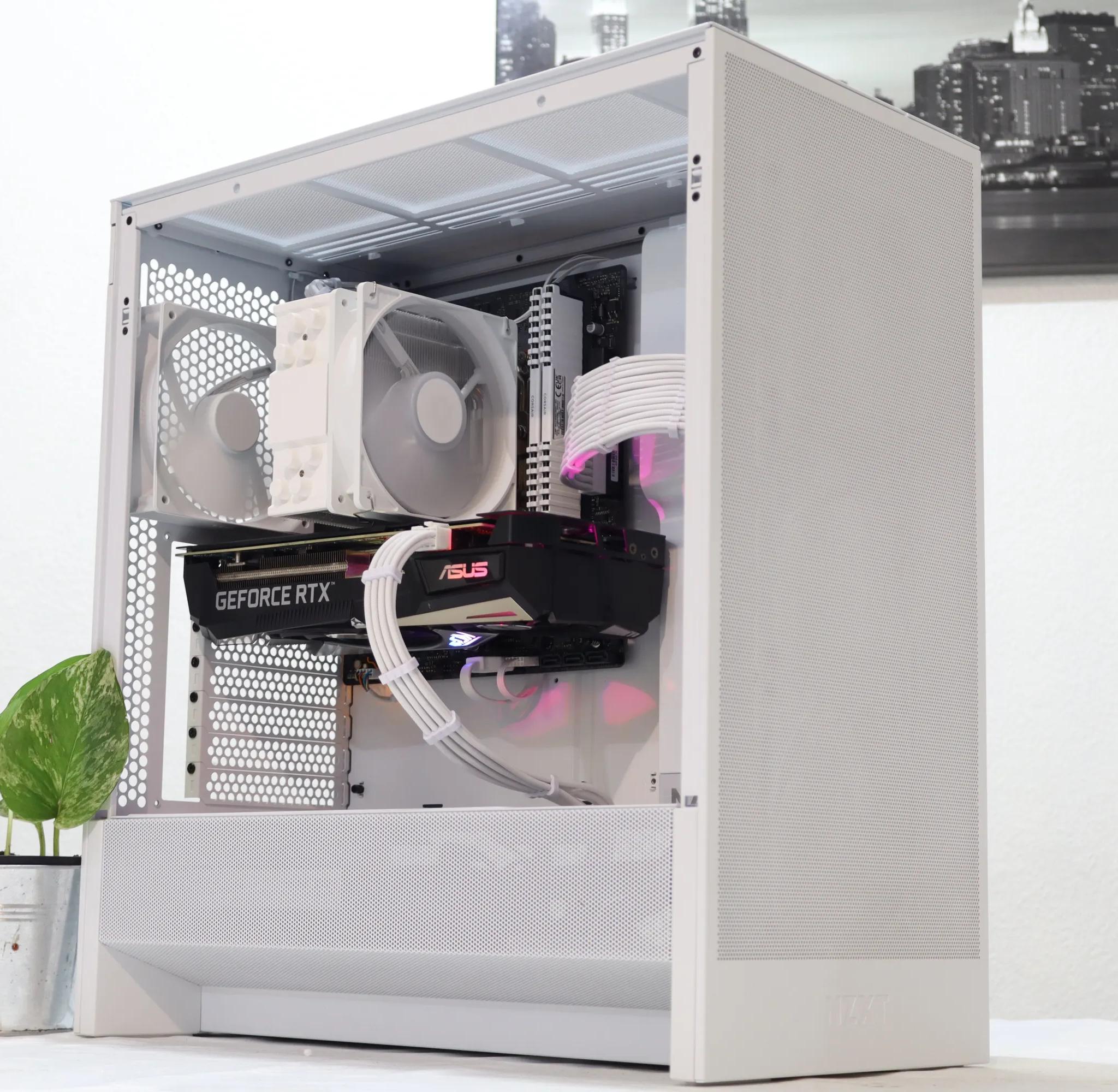 ⚡ White Gaming PC – Ryzen 5 + RTX 3060 Ti Beast ⚡