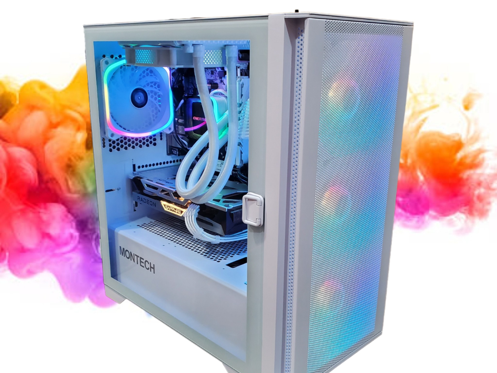 SALE: Watercooled PC 6600 XT + 3600 + 16GB DDR4 RAM + 512GB SSD + 120MM AiO ( All White Gaming PC )