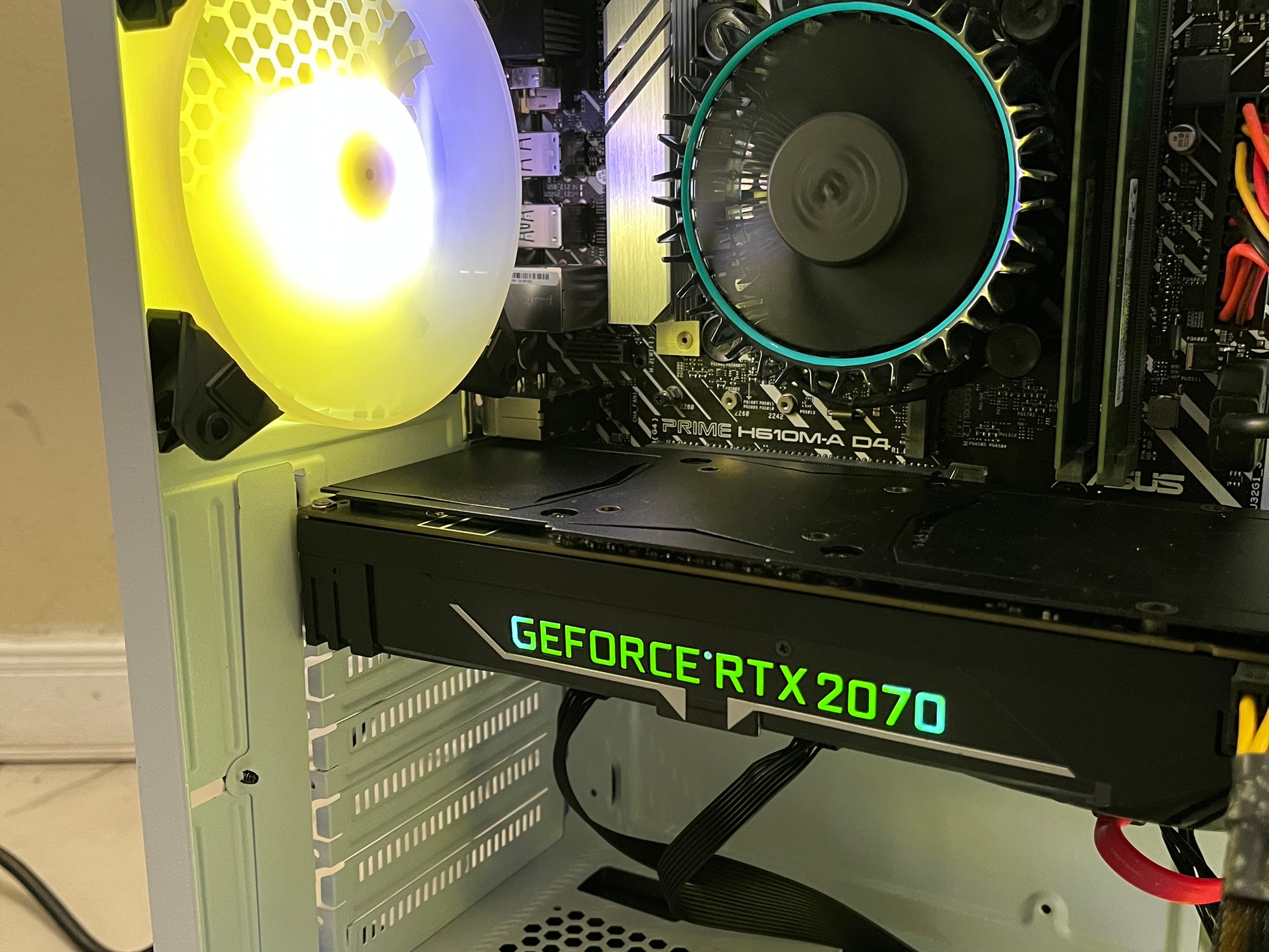 Intel i3-12100, RTX 2070, 16GB RAM, 1TB SSD, High FPS Gaming PC w/ Wi-Fi + Bluetooth & RGB Remote