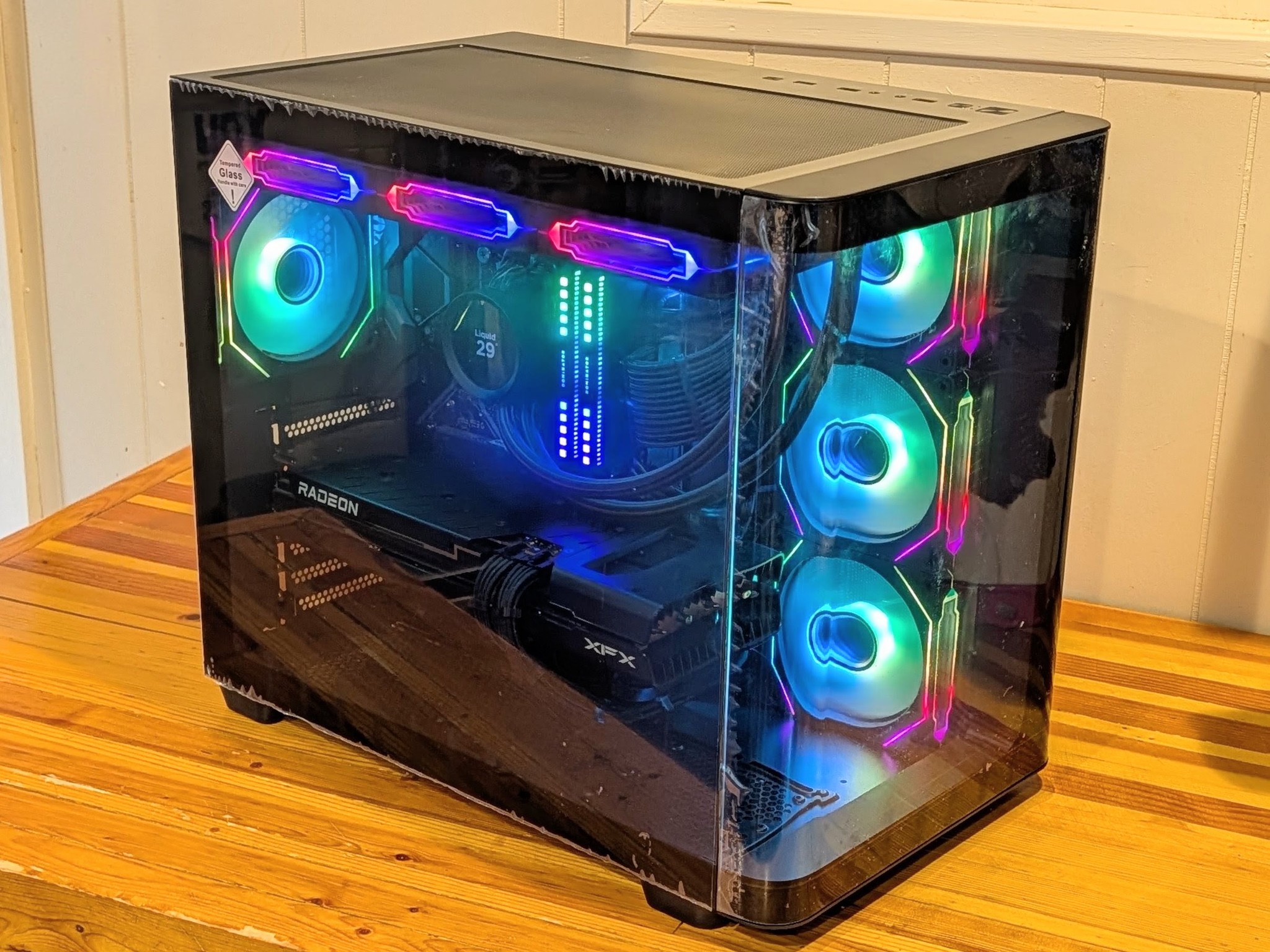 🌈 Ryzen 5 5600XT + RX 7700 XT Gaming PC | 1440p Gaming | Premium RGB Build w/ LCD Liquid Cooler
