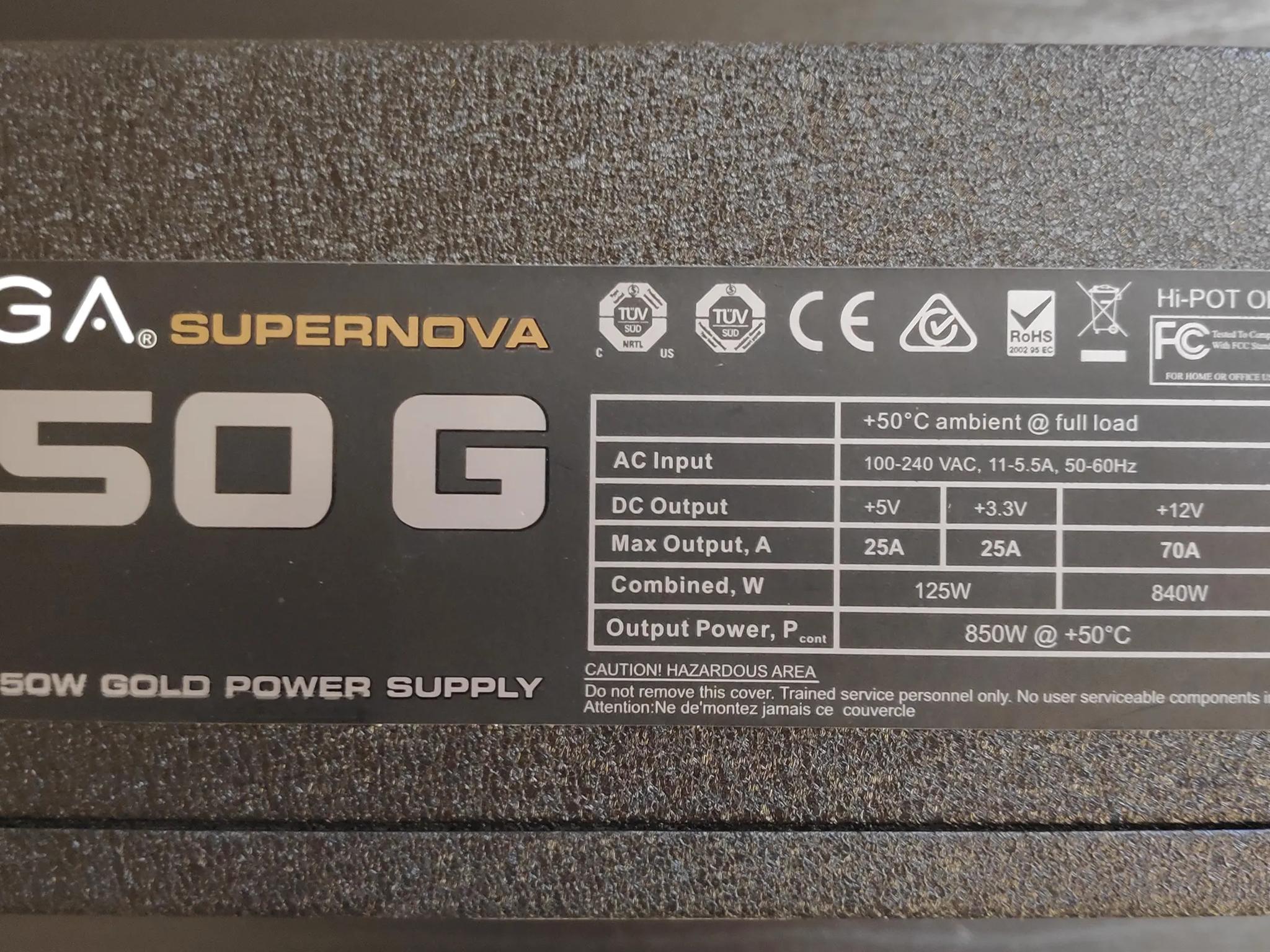 EVGA Supernova 850G Fully Modular 80 Plus Gold Power Supply