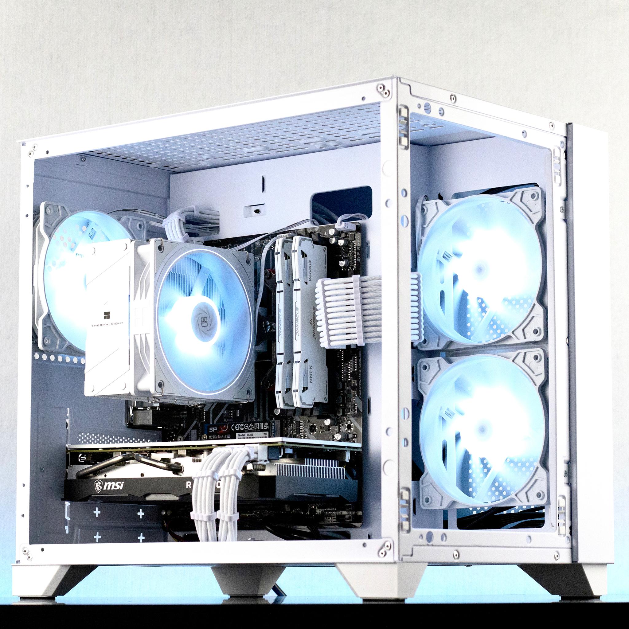 🥶🤍Gaming PC - RX 5700XT 🧊 Ryzen 5 5500 🧊 16GB DDR4 🧊 1TB NVMe [Wi-Fi Ready]