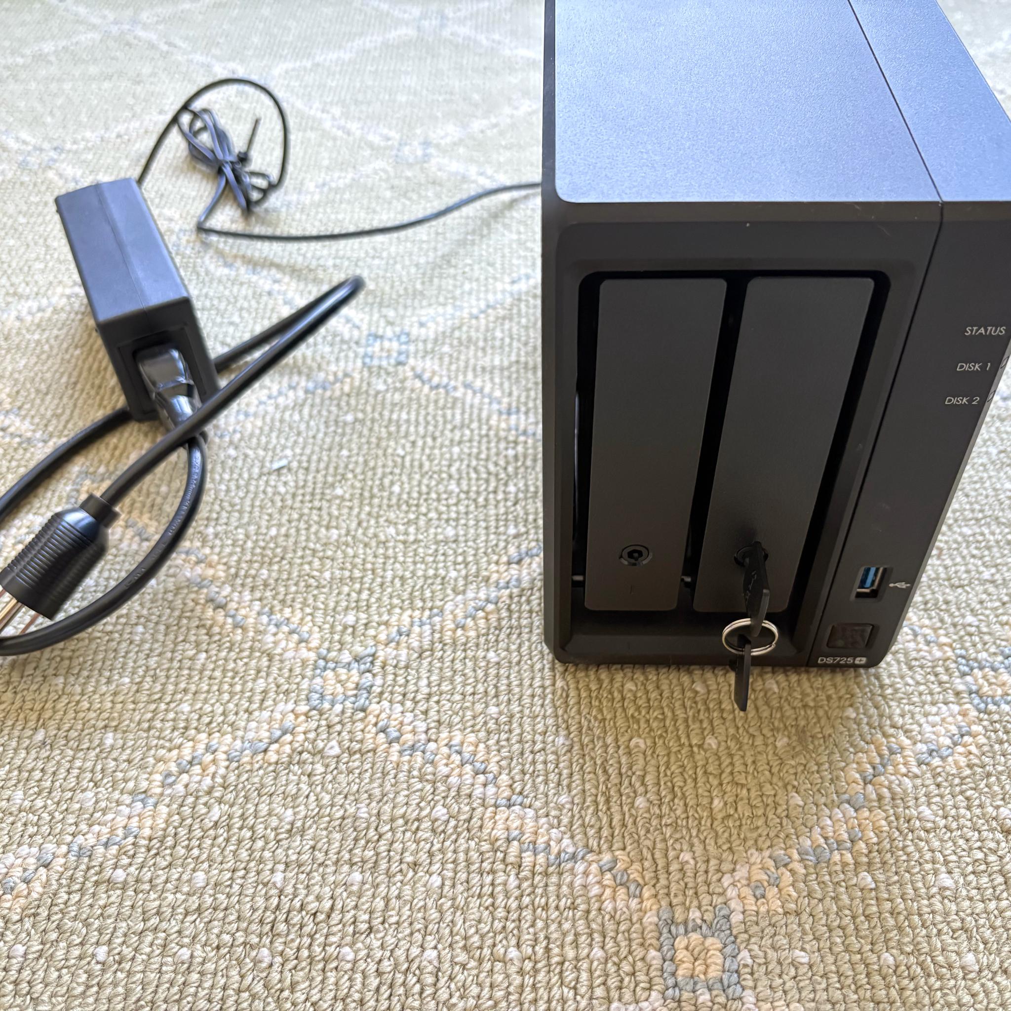 Synology DS725+ NAS w/ 2 16TB Plus SATA HDDs 3.5 & 1 400GB SNV5420 NVMe PCIe 3.0 M.2 SSD