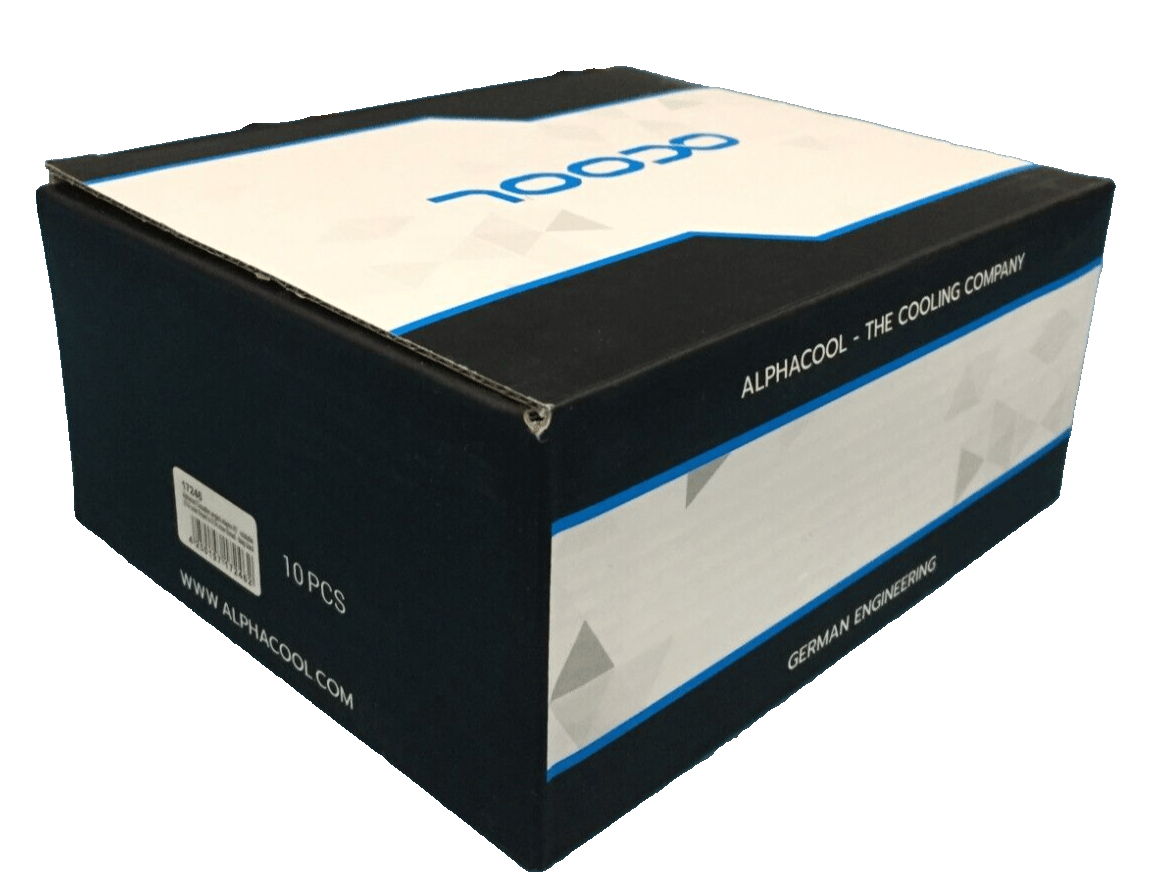 Alphacool 45 Degree Rotatable Angled Fitting G1/4 Black 10-Pack 17246