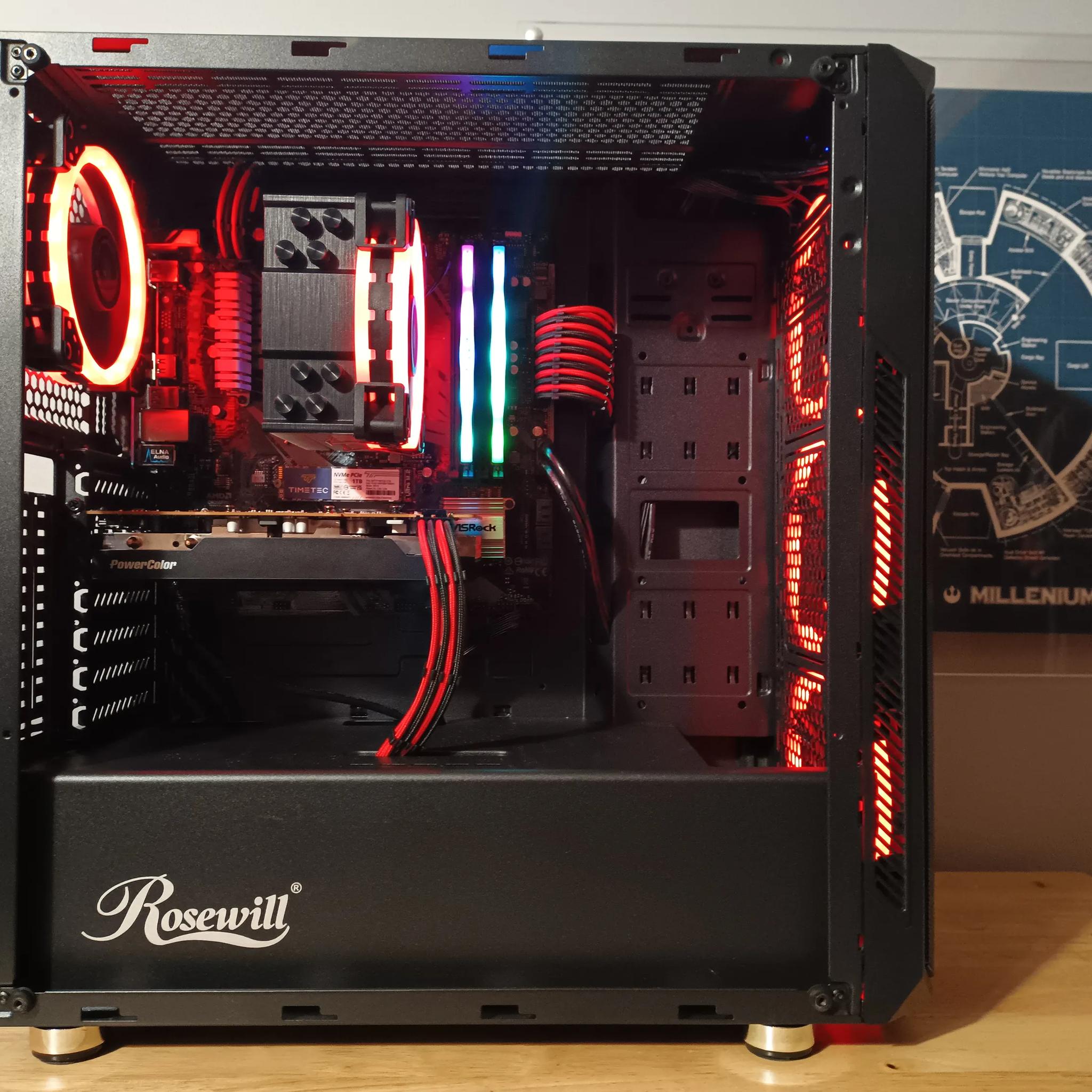 Gaming PC - Ryzen 5 5500, RX 6600XT, 32GB RAM / 1tb NVME SSD