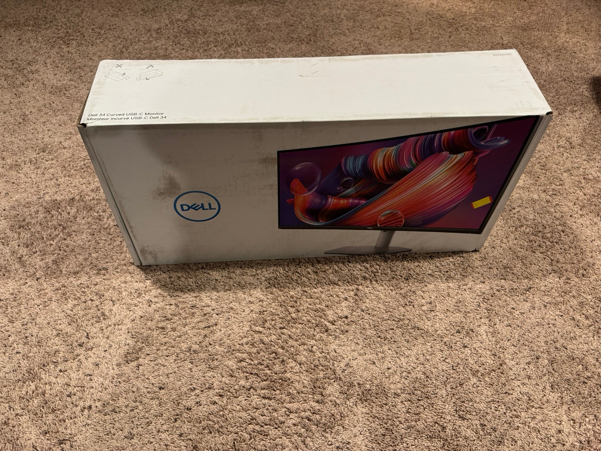 DELL S4323DWC curved USB-C monitor Used with Box
