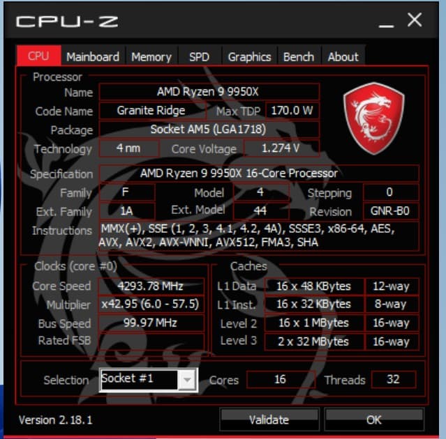 GeForce RTX 5070 Ti Custom Gaming PC - Ryzen 9 9950X