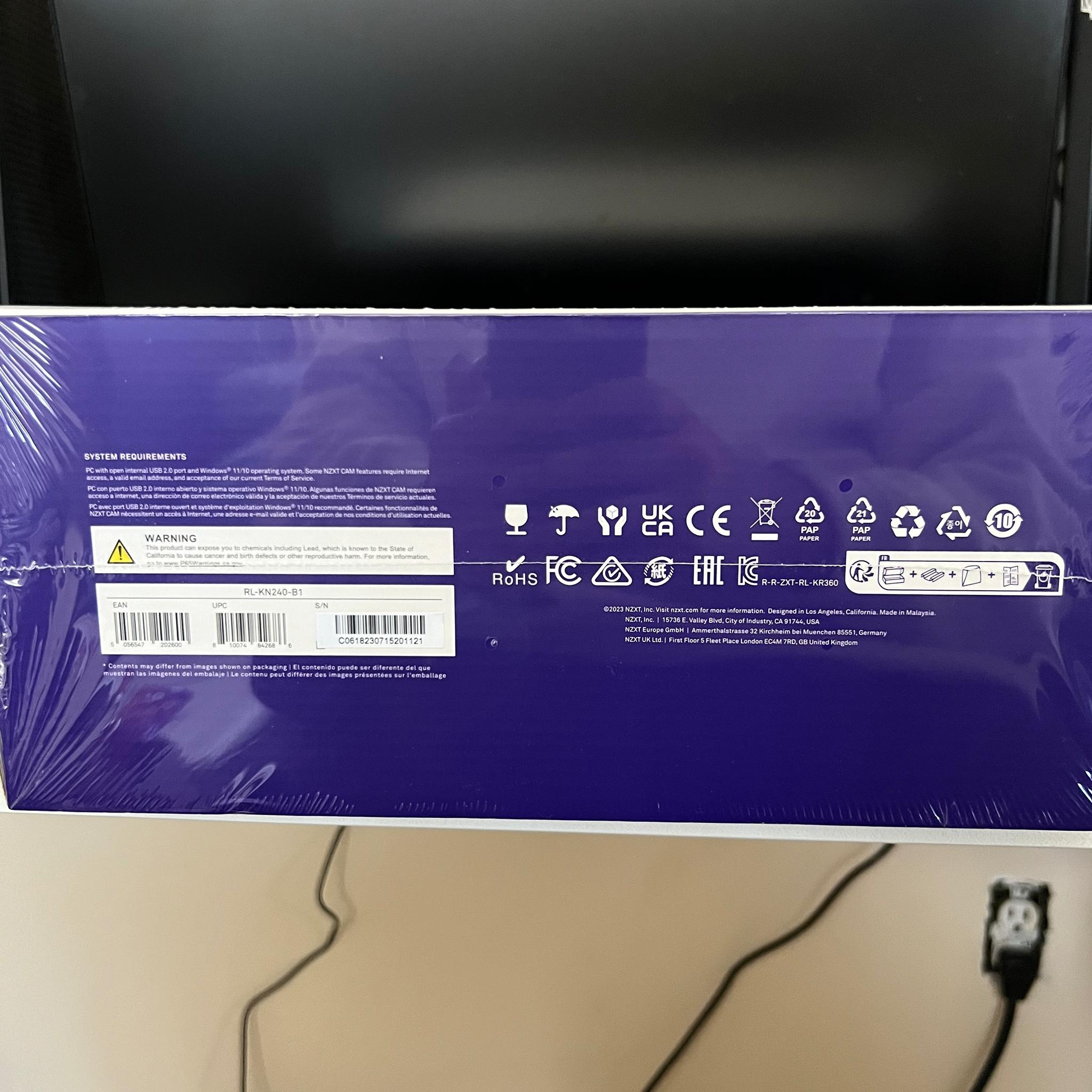 NZXT Kraken 240 2x120mm AiO Liquid CPU Cooler - Matte Black