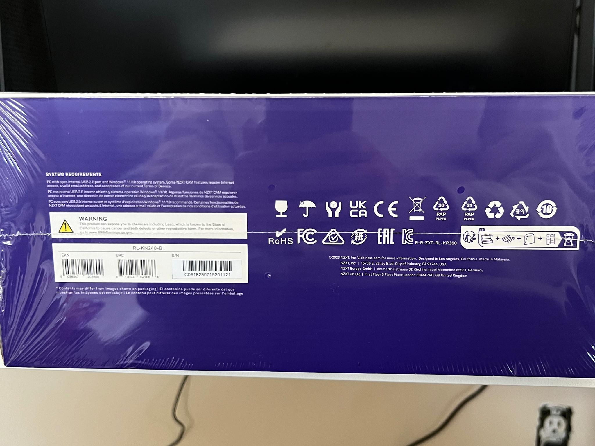 NZXT Kraken 240 2x120mm AiO Liquid CPU Cooler - Matte Black