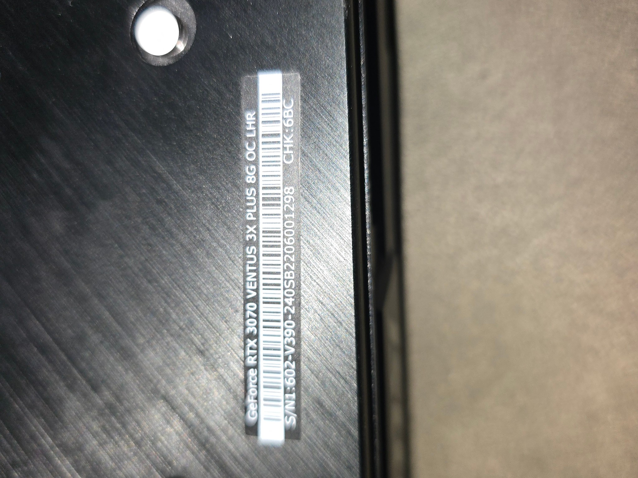 MSI GeForce RTX 3070 Ventus 3X 8G OC LHR