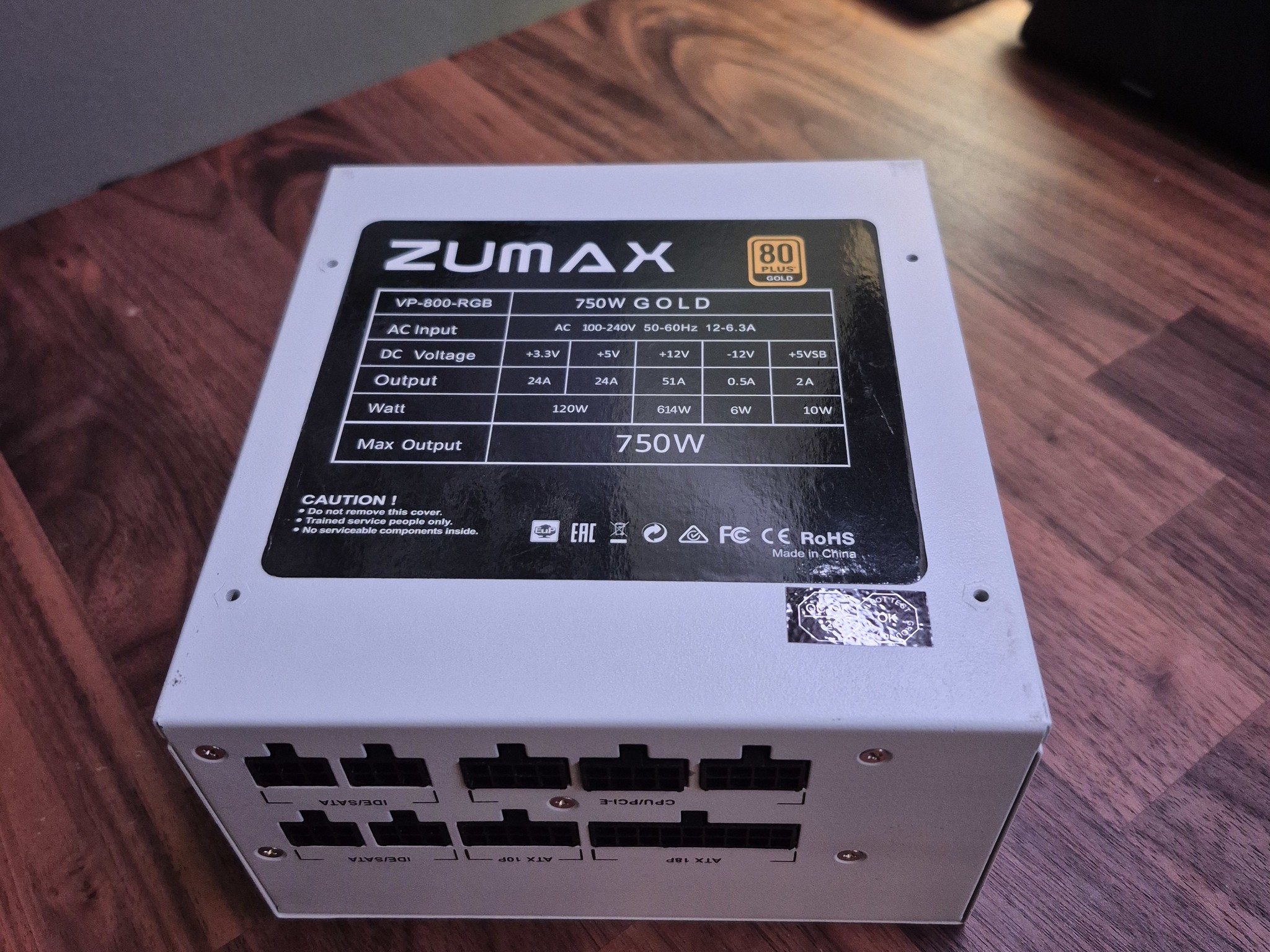 ZUMAX 750 WATT 80+ GOLD PSU