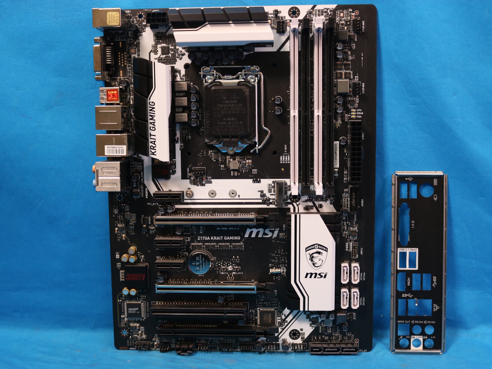MSI Z170A Krait Gaming Intel LGA1151/Socket H4 DDR4 ATX Desktop Motherboard & I/O - 4150870469