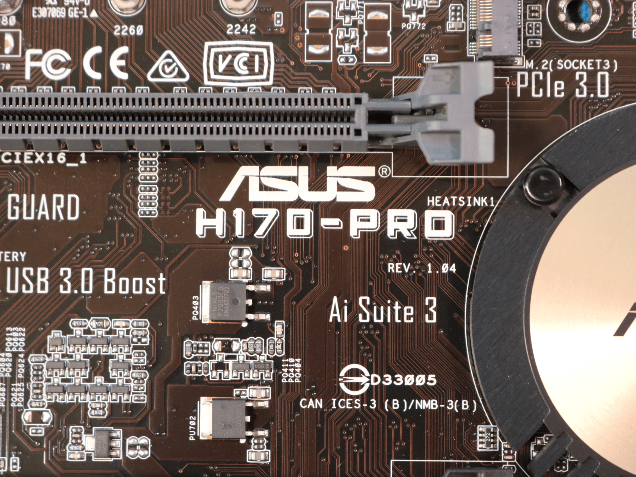 Asus H170-Pro REV. 1.04 Intel LGA1151/Socket H4 DDR4 ATX Desktop Motherboard & I/O Shield