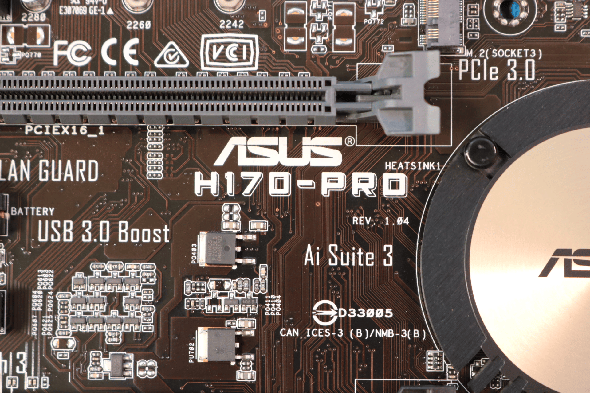 Asus H170-Pro REV. 1.04 Intel LGA1151/Socket H4 DDR4 ATX Desktop Motherboard & I/O Shield