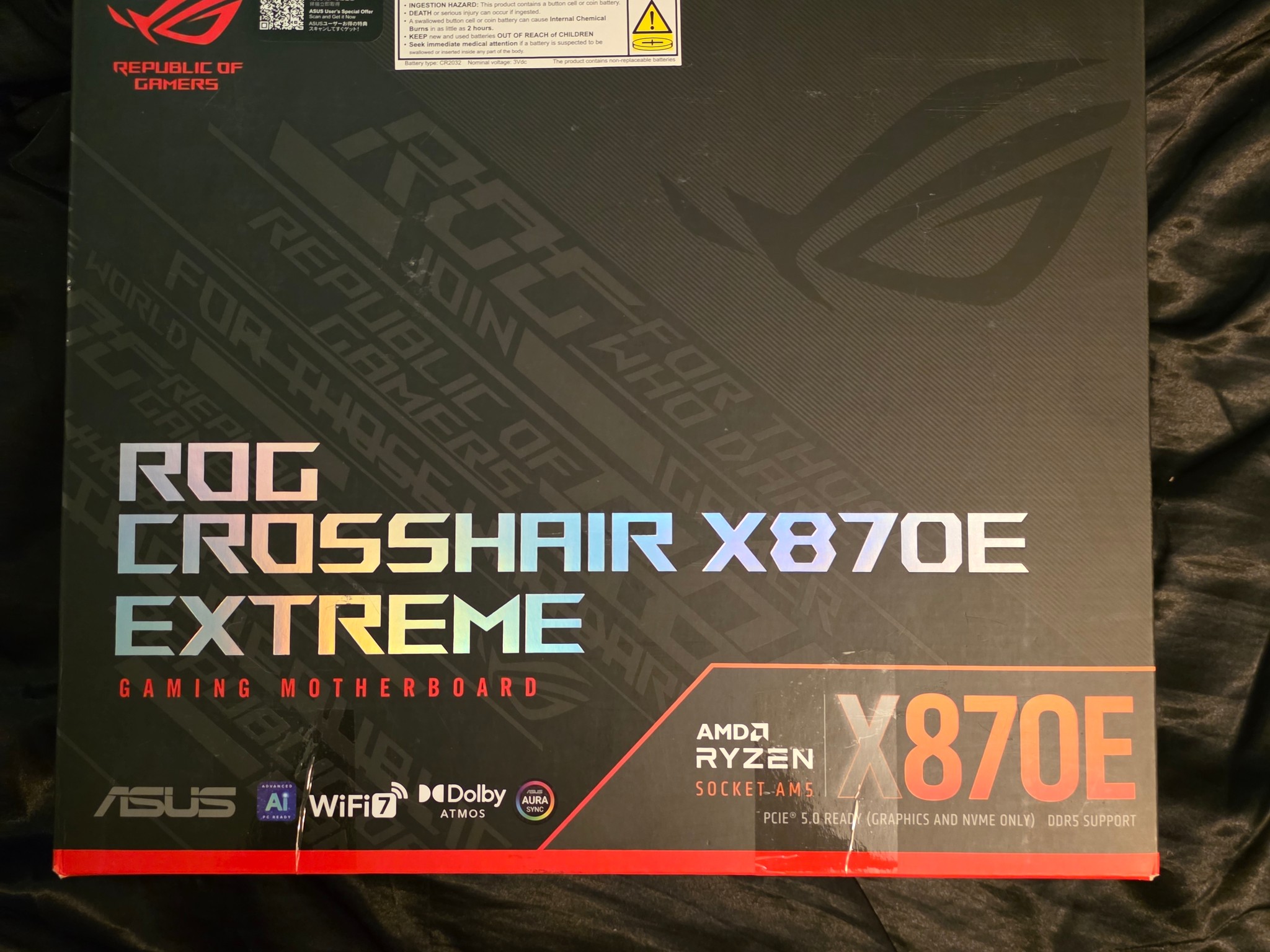 ROG CROSSHAIR X870E EXTREME + 9850X3D + 32 GB RAM 640 + 1TB NMVE