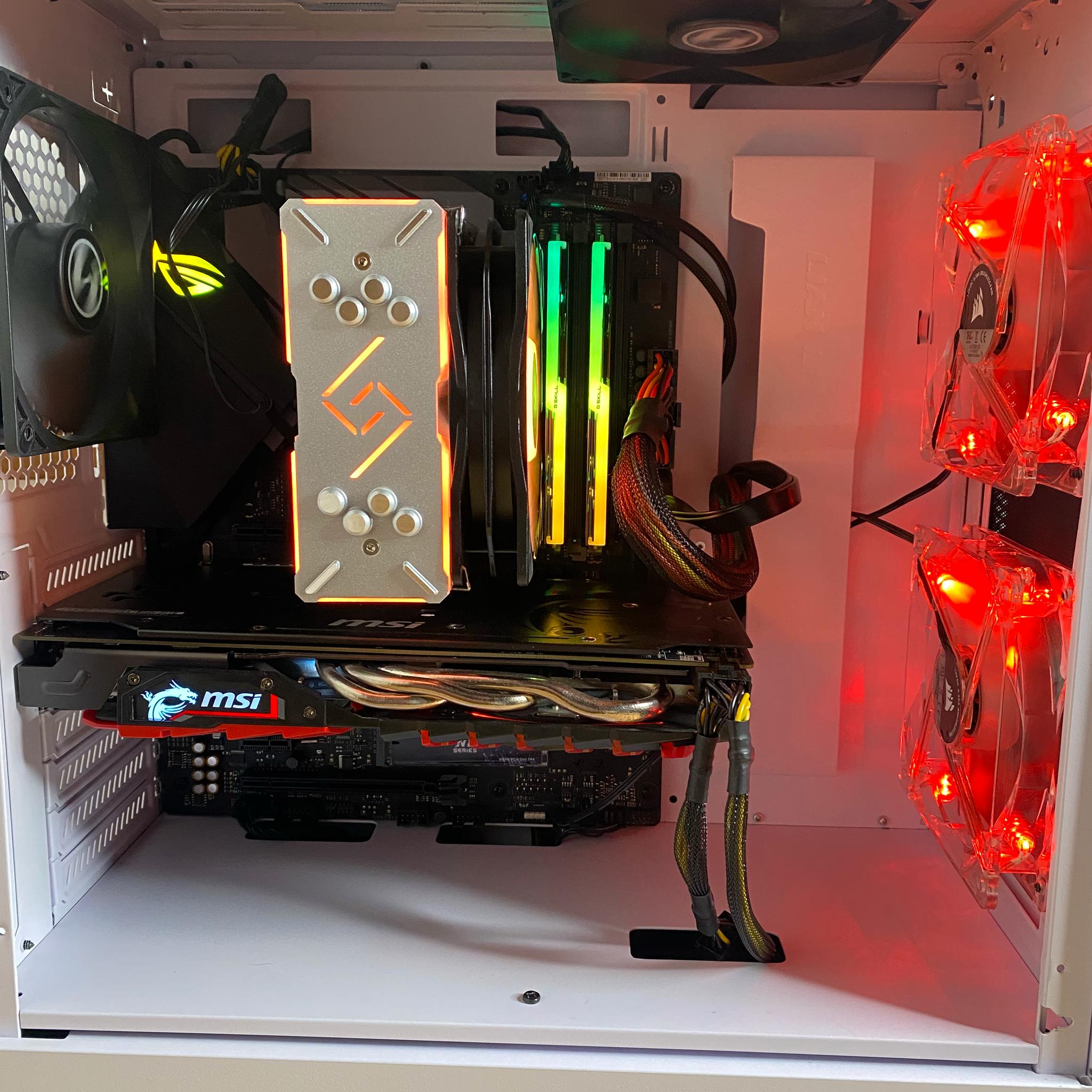 Ryzen Gaming Build – 2600X • RX 580 • B450-F • 16GB RGB • 512GB M.2 NVMe • Lian Li 205