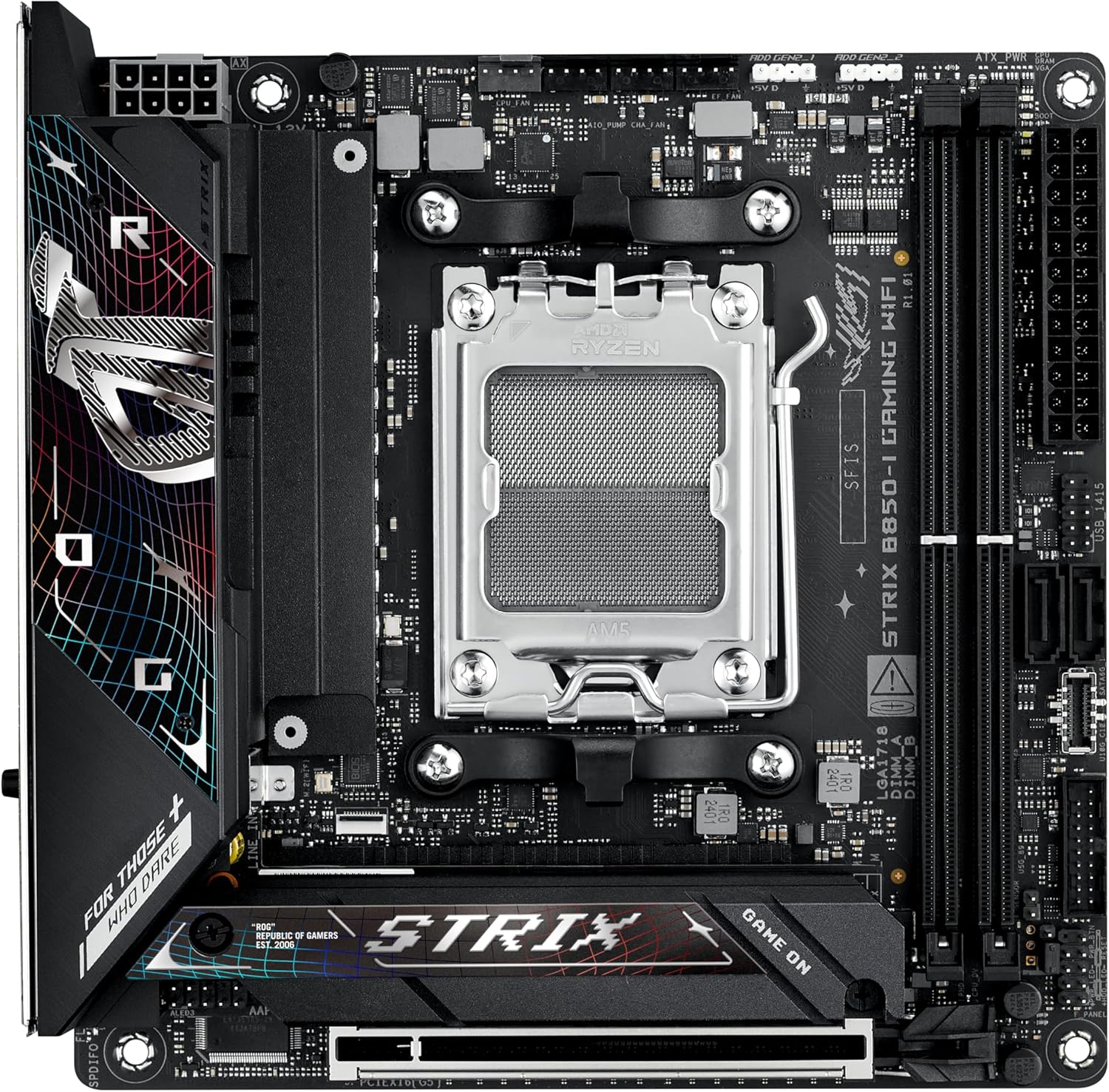 ASUS ROG STRIX B850-I GAMING WIFI AMD B850 AM5 DDR5 Mini-ITX Desktop Motherboard