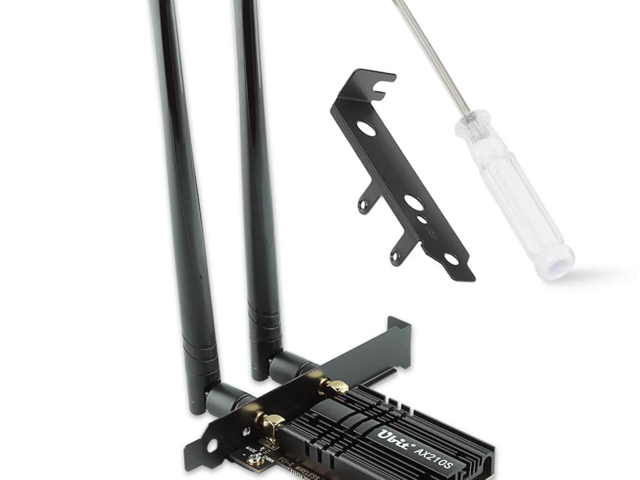 Ubit AX210 WiFi 6E PCIe Wireless Card 5400Mbps (6GHz/5GHz/2.4GHz) BT5.3