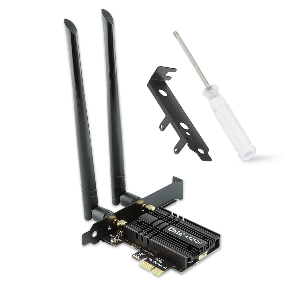 Ubit AX210 WiFi 6E PCIe Wireless Card 5400Mbps (6GHz/5GHz/2.4GHz) BT5.3