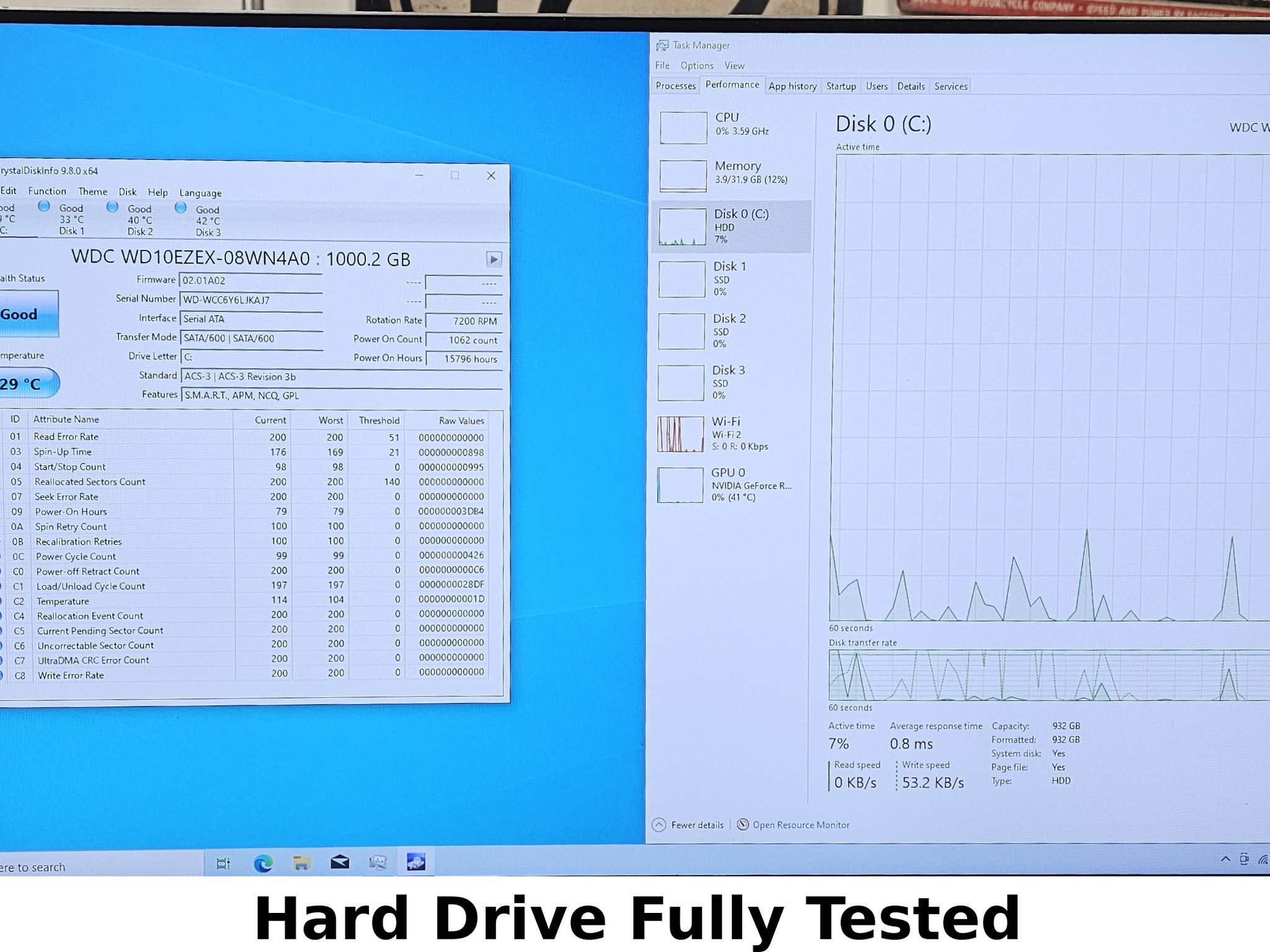 1TB 3.5" Hard Drive WD BLUE