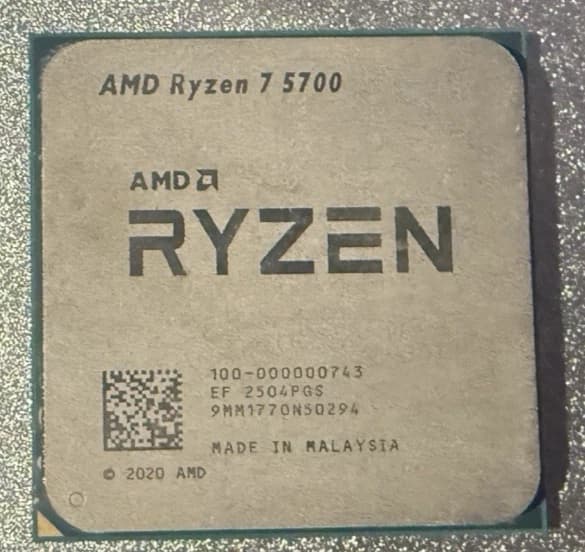 AMD Ryzen 7 5700 Desktop Processor 3.7 GHz 100-000000743 MPN