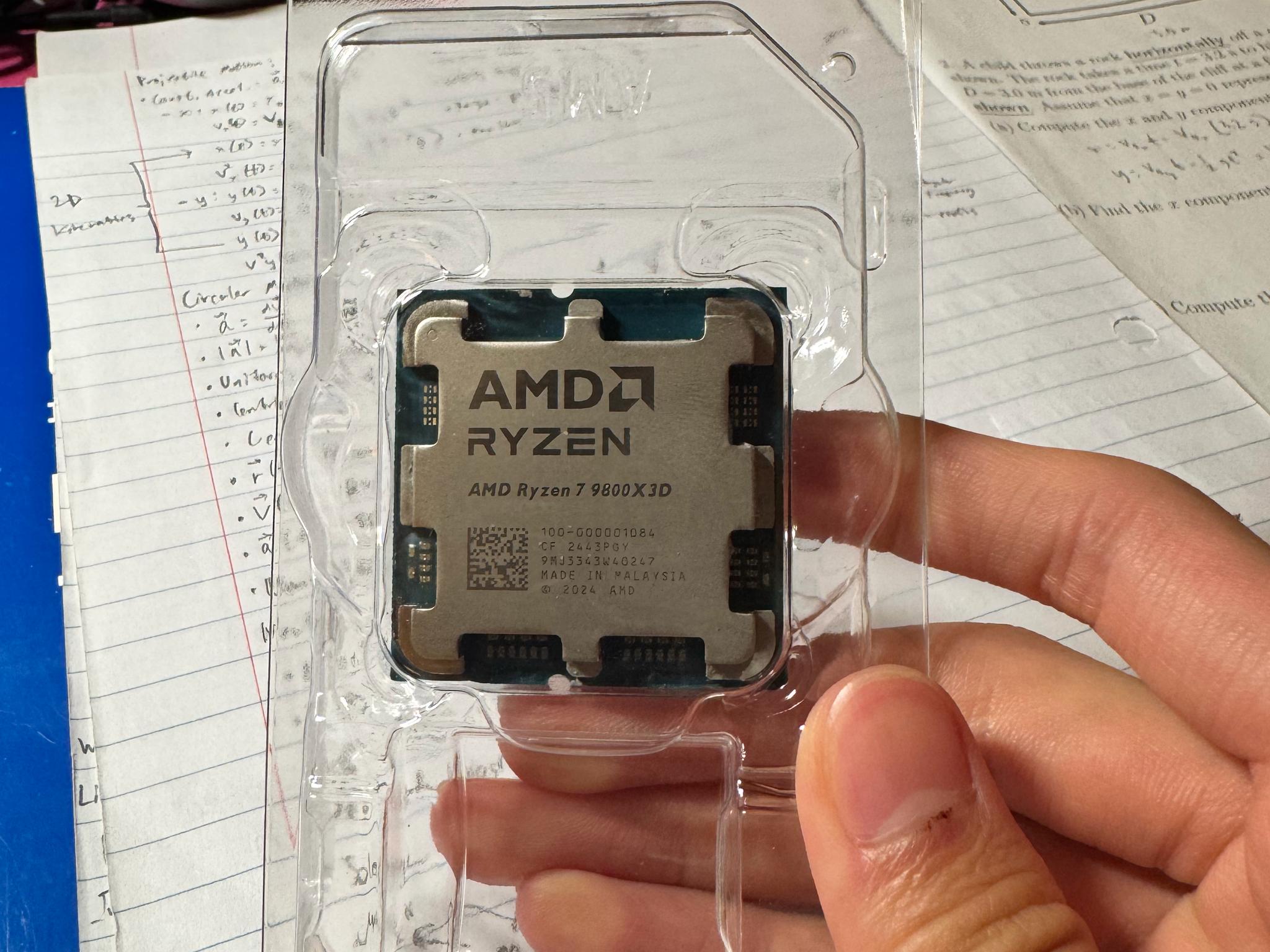 AMD Ryzen 7 9800X3D 8-Core AM5 CPU (4.7 Ghz, boost up to 5.2 GHz)