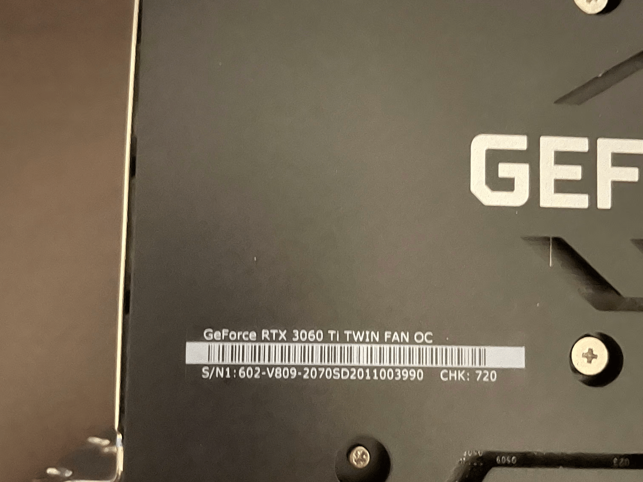 MSI 3060 Ti Twin Fan OC Non LHR 8GB