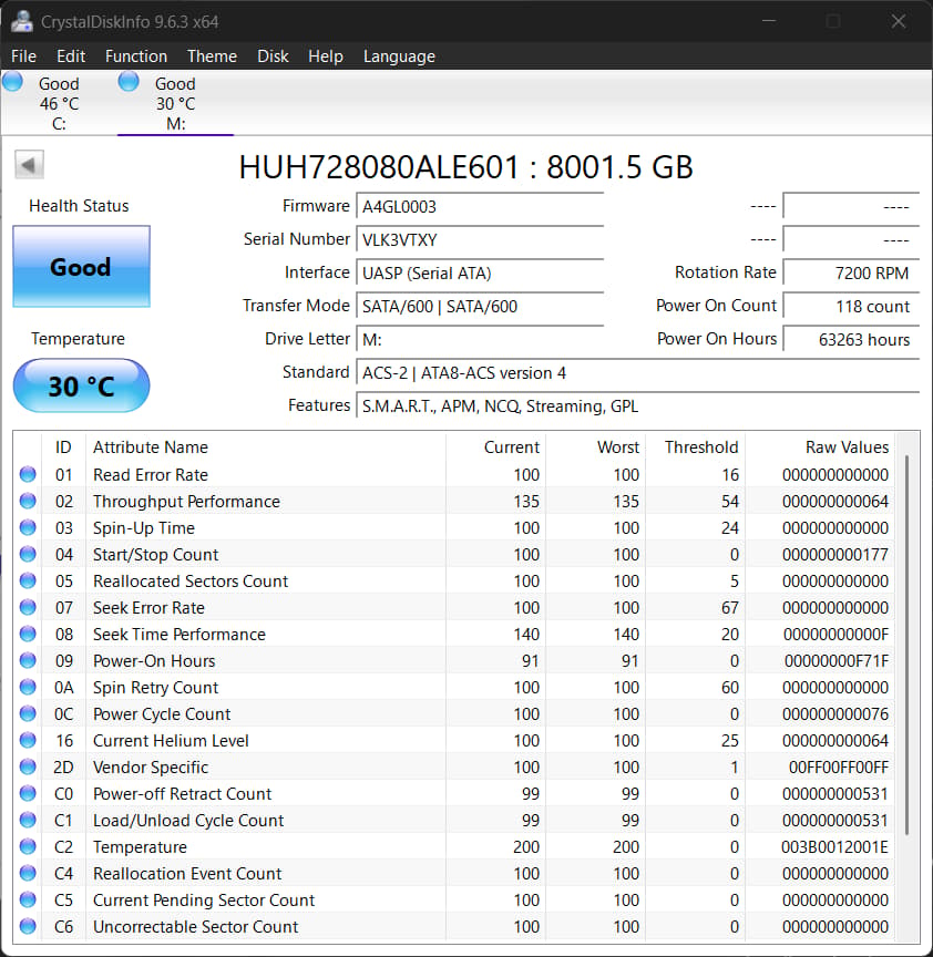 8TB Hard Drive - HGST 7200RPM
