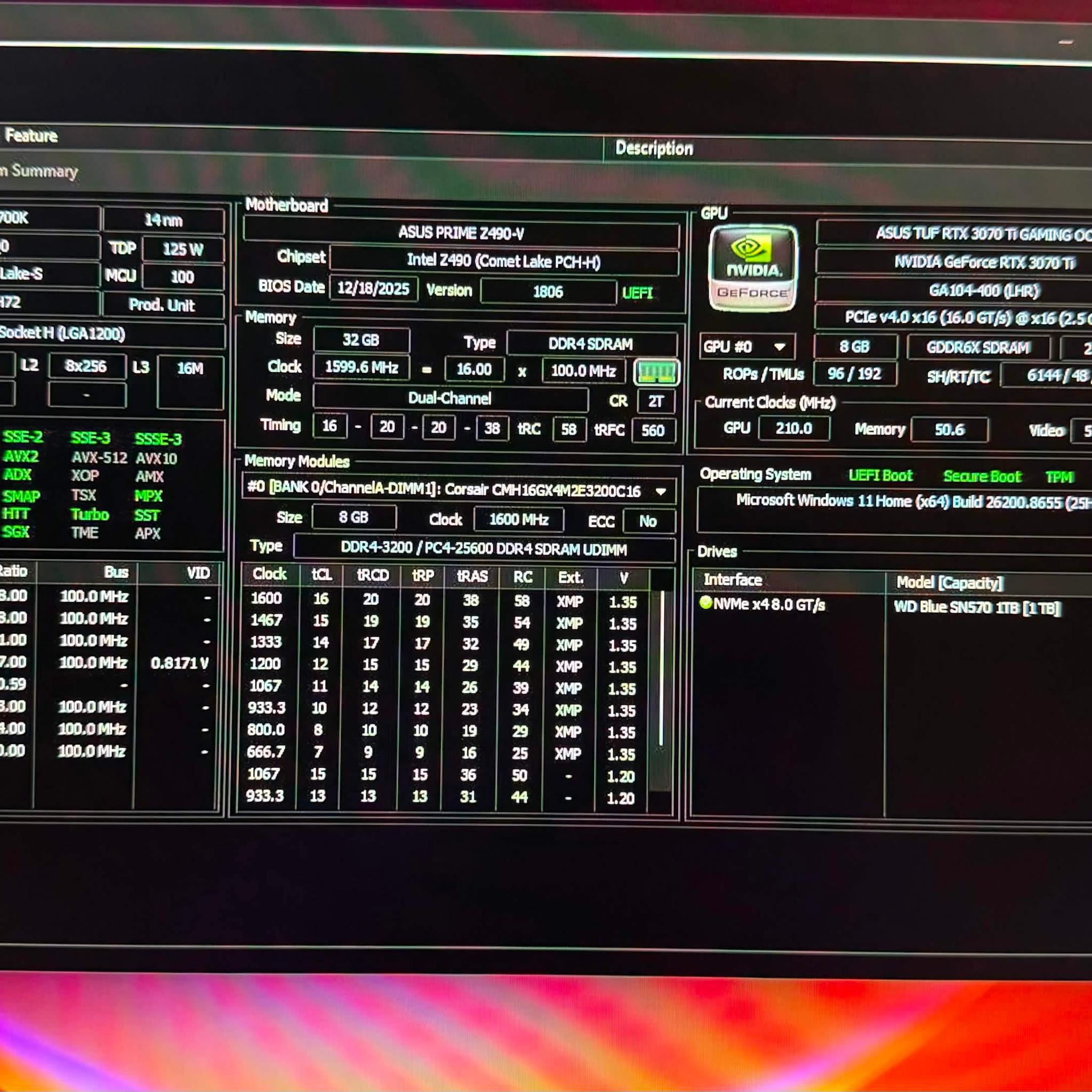 RGB Gaming PC | i7 10700k | 32GB DDR4 | RTX 3070 Ti | 1TB NVMe | Windows 11 | Montech Air 903 Max
