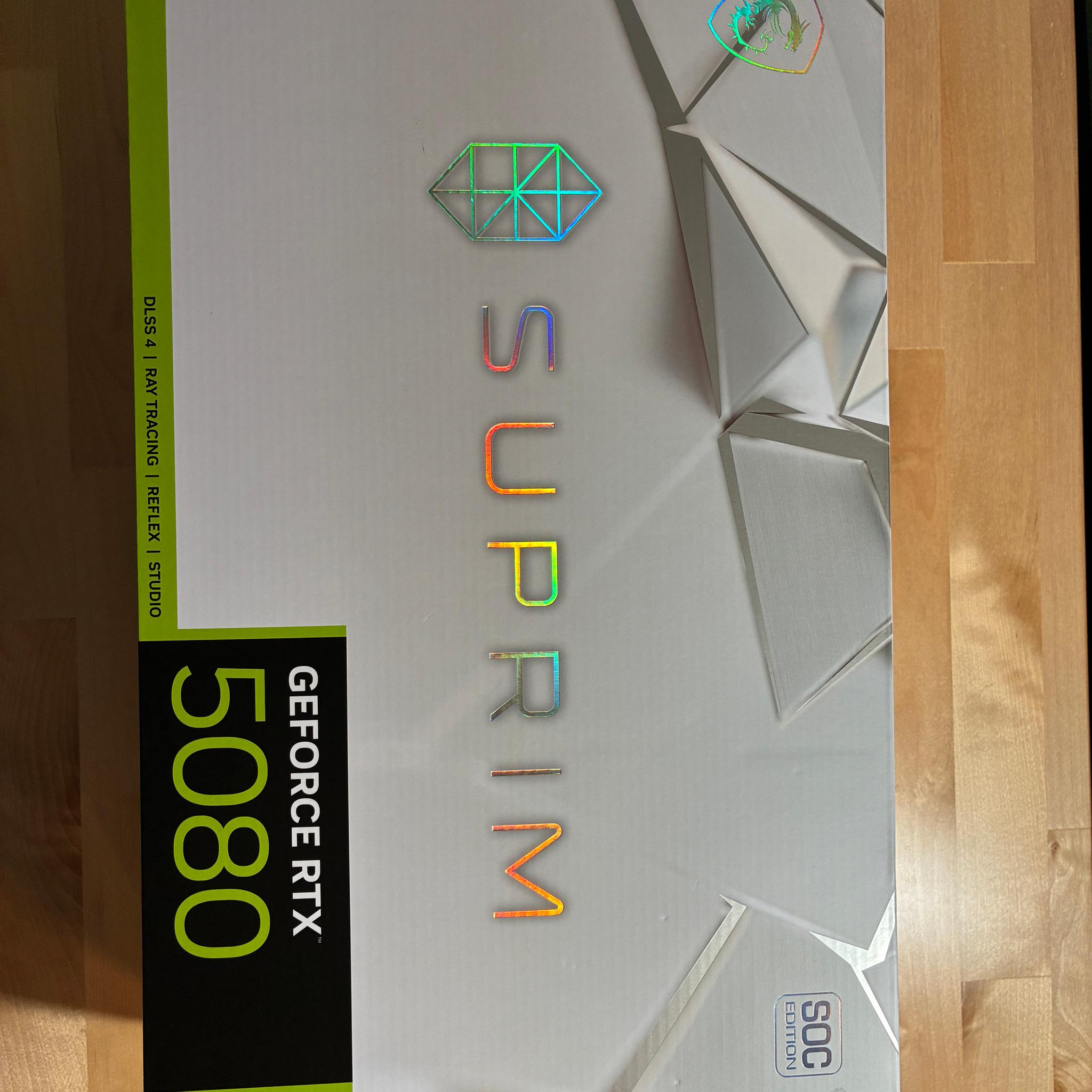 MSI GeForce RTX 5080 16G SUPRIM SOC Edition