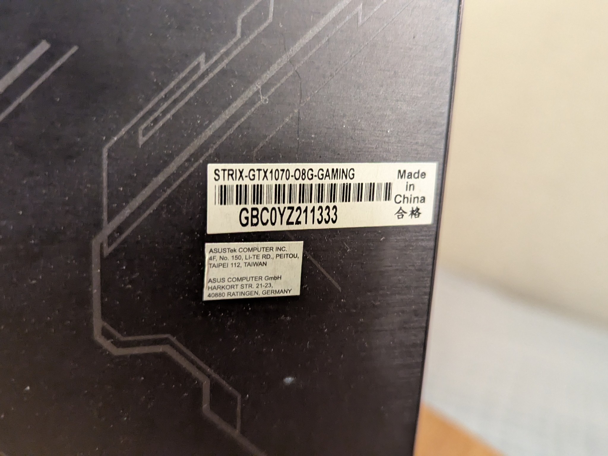 Asus ROG STRIX GeForce GTX 1070