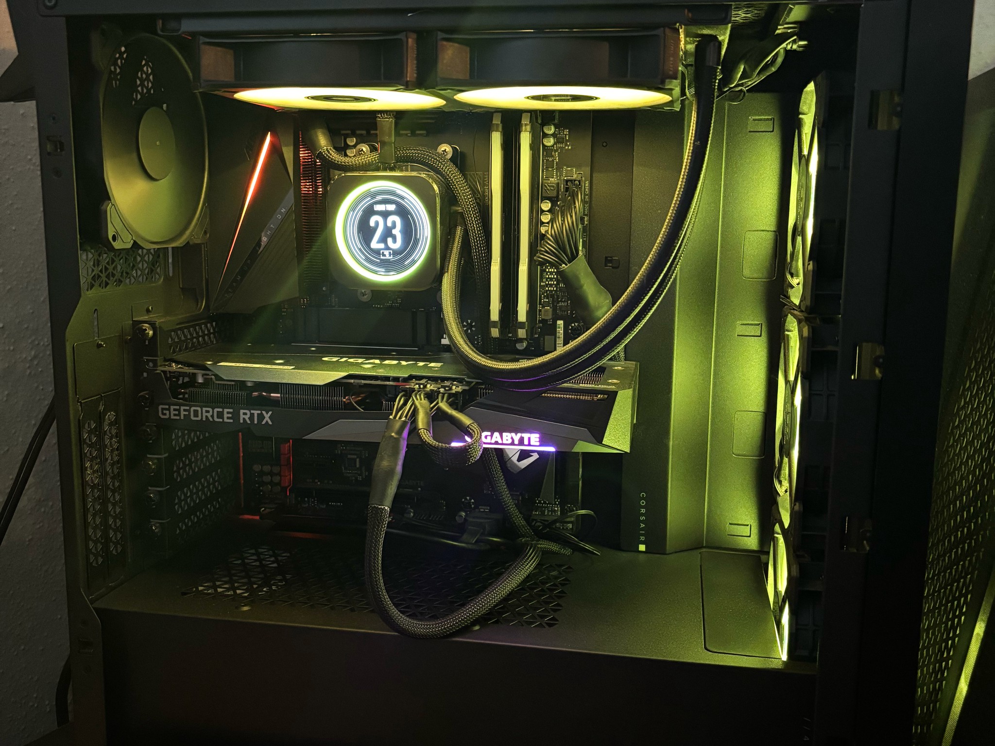 Black Gaming PC | Ryzen 5900x | RTX 3060 Ti | 32gb RAM | 1 TB SSD | LCD Cooling Screen