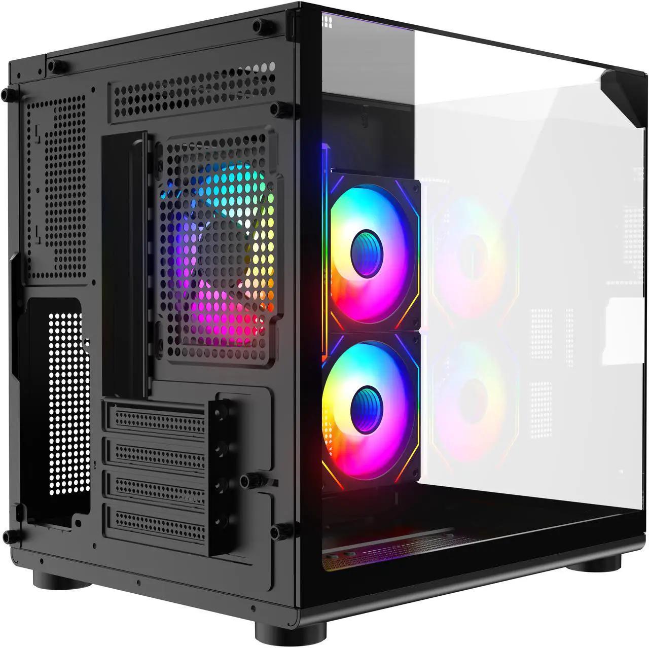 3 glass panel infinity fan case x3 120mm fans