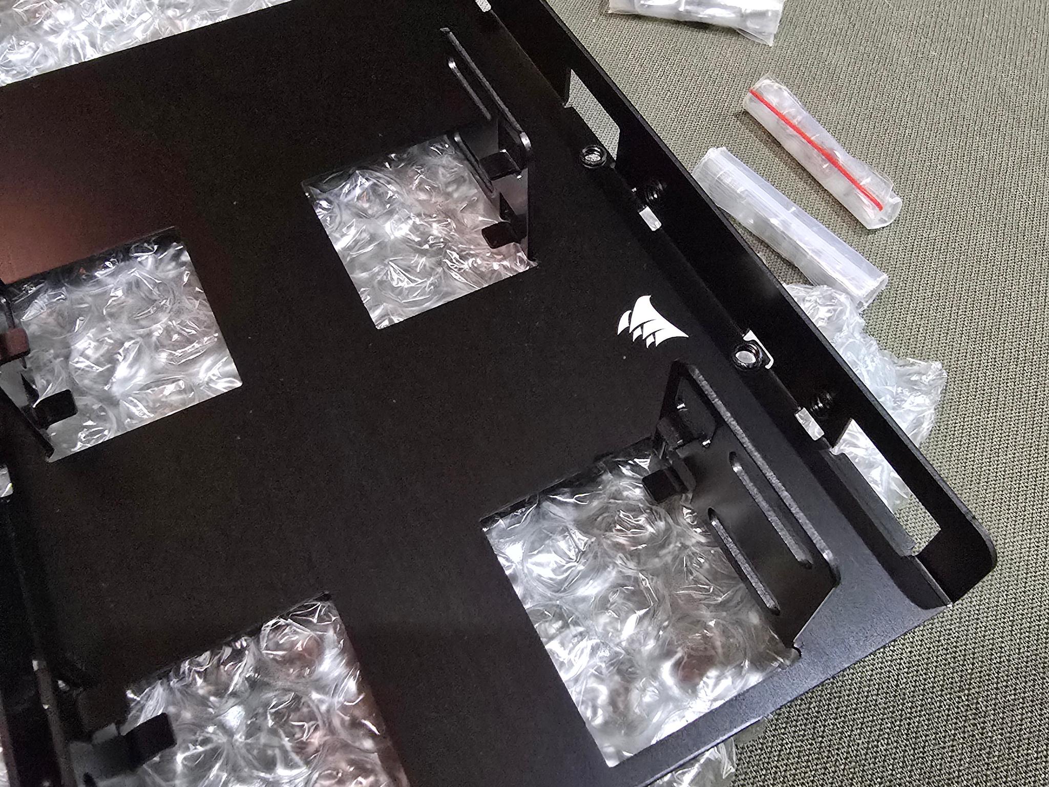 Corsair Dual SSD Mounting Bracket (3.5” Internal Drive Bay to 2.5", Easy Installation) Black