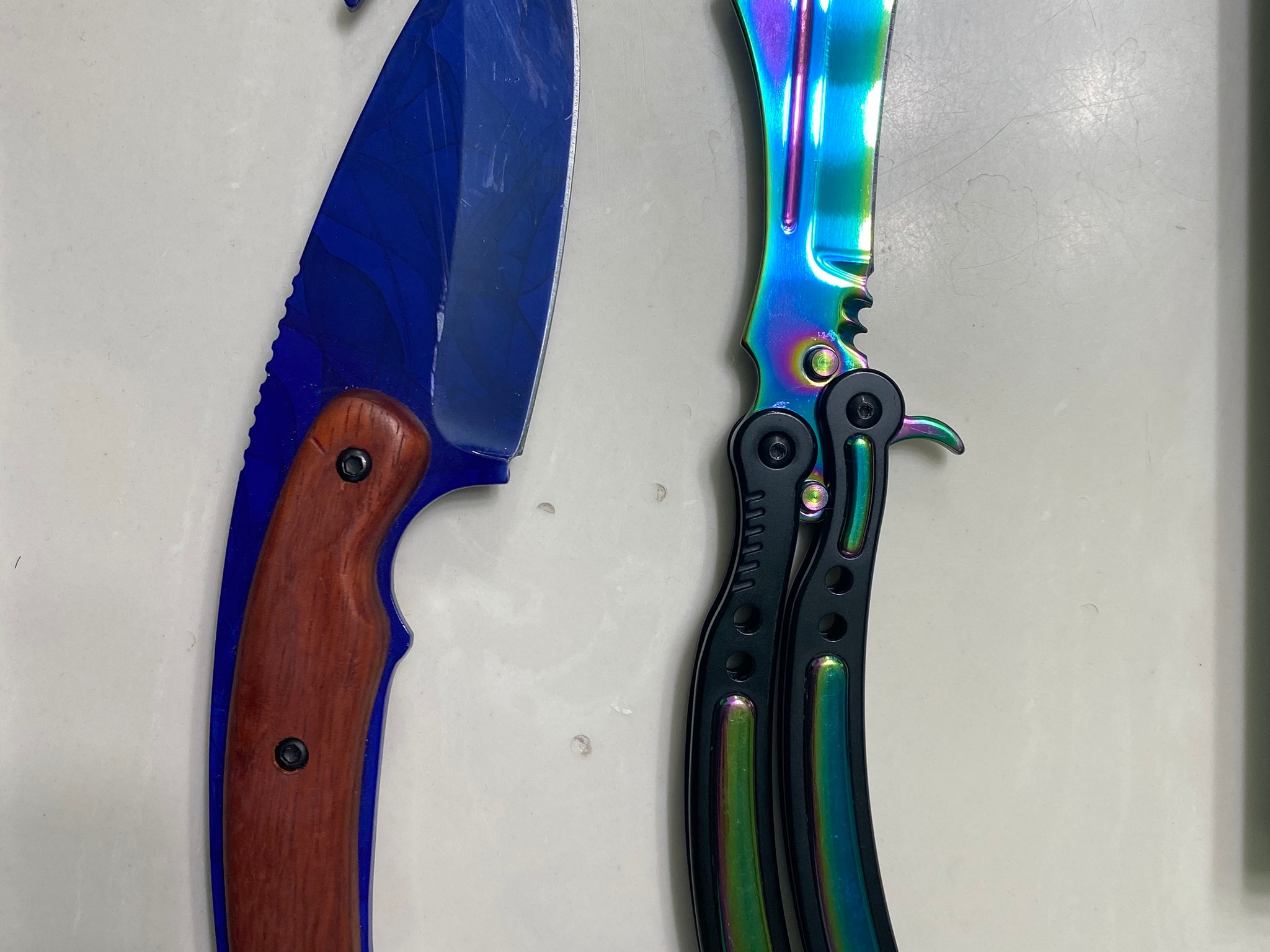 Elemental Knives - Fade Butterfly Knife/Sapphire Gut Knife - RARE CSGO Replicas