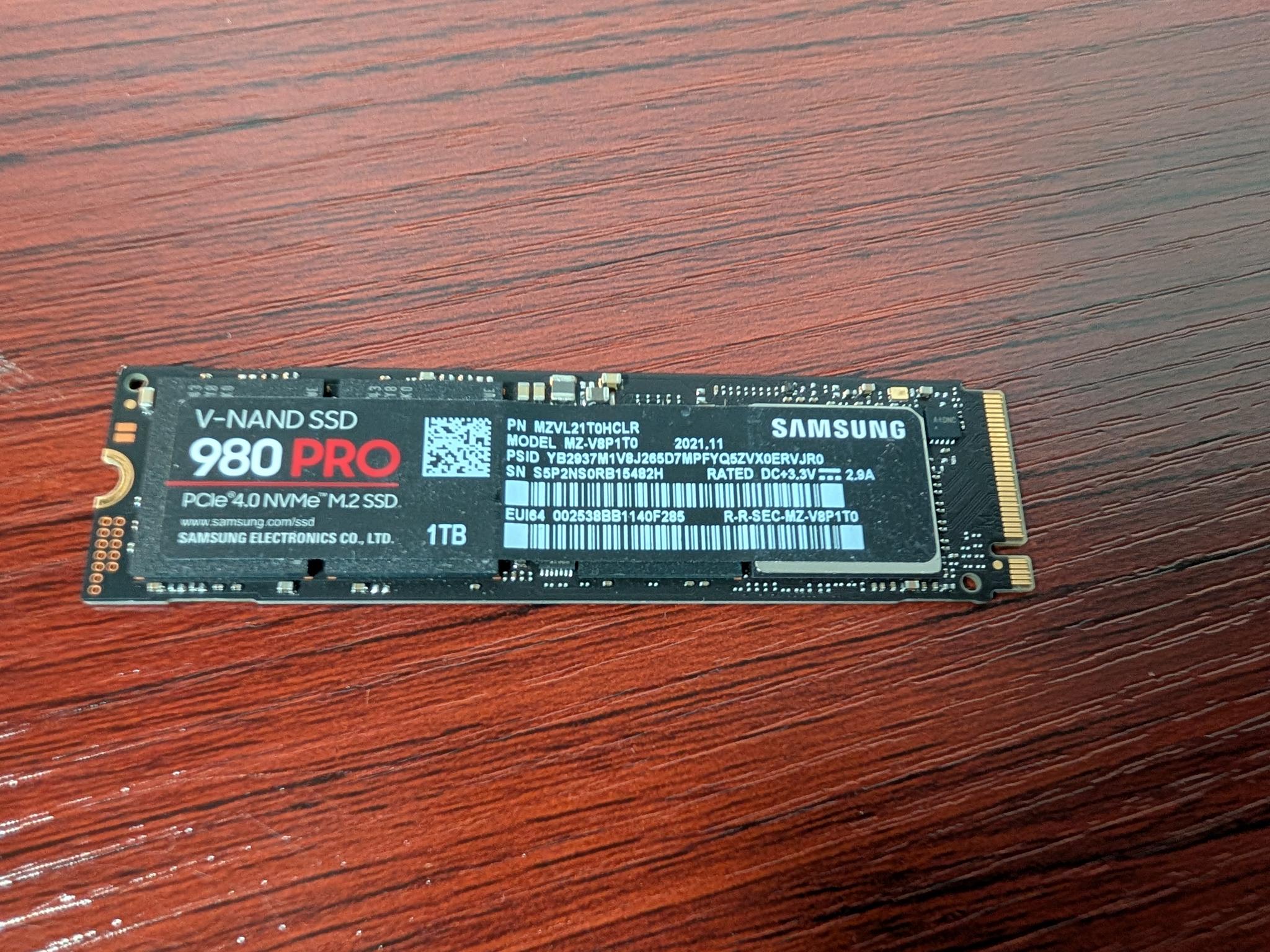 Samsung 980 Pro M.2 NVMe SSD *100% Health*