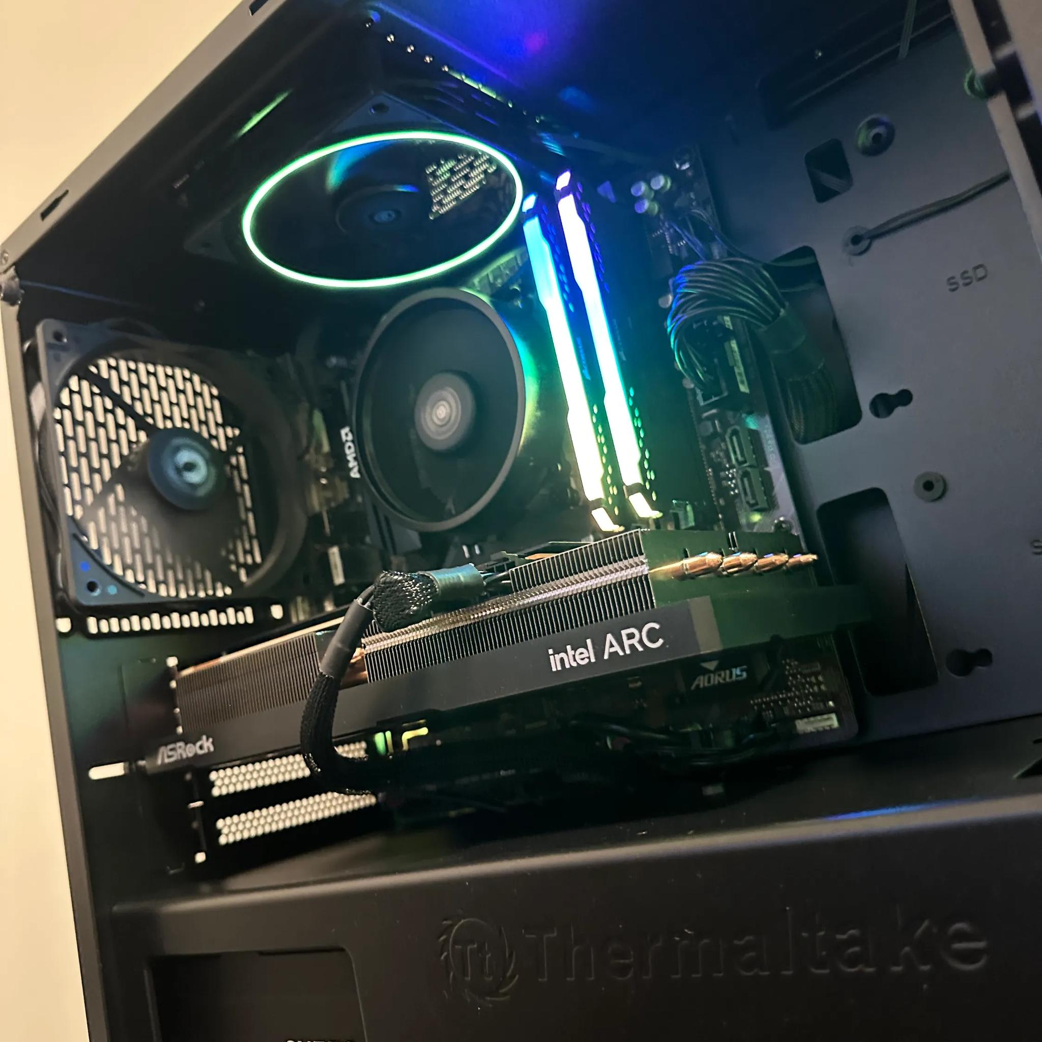 Ryzen 5500 Intel Arc A580 Gaming PC