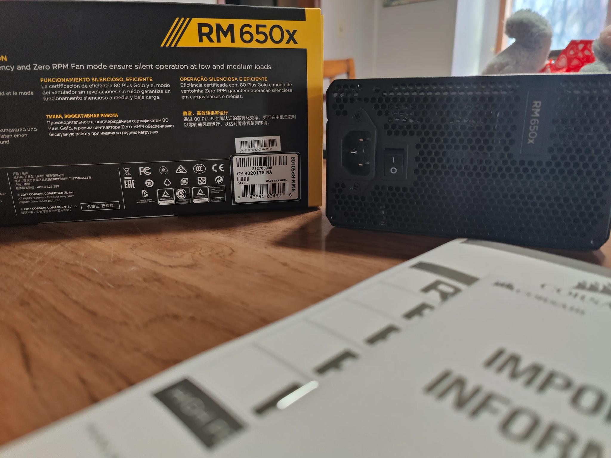 Corsair RM 650 W 80+ Gold Certified Fully Modular ATX Power Supply - Fully Modular - All Cables