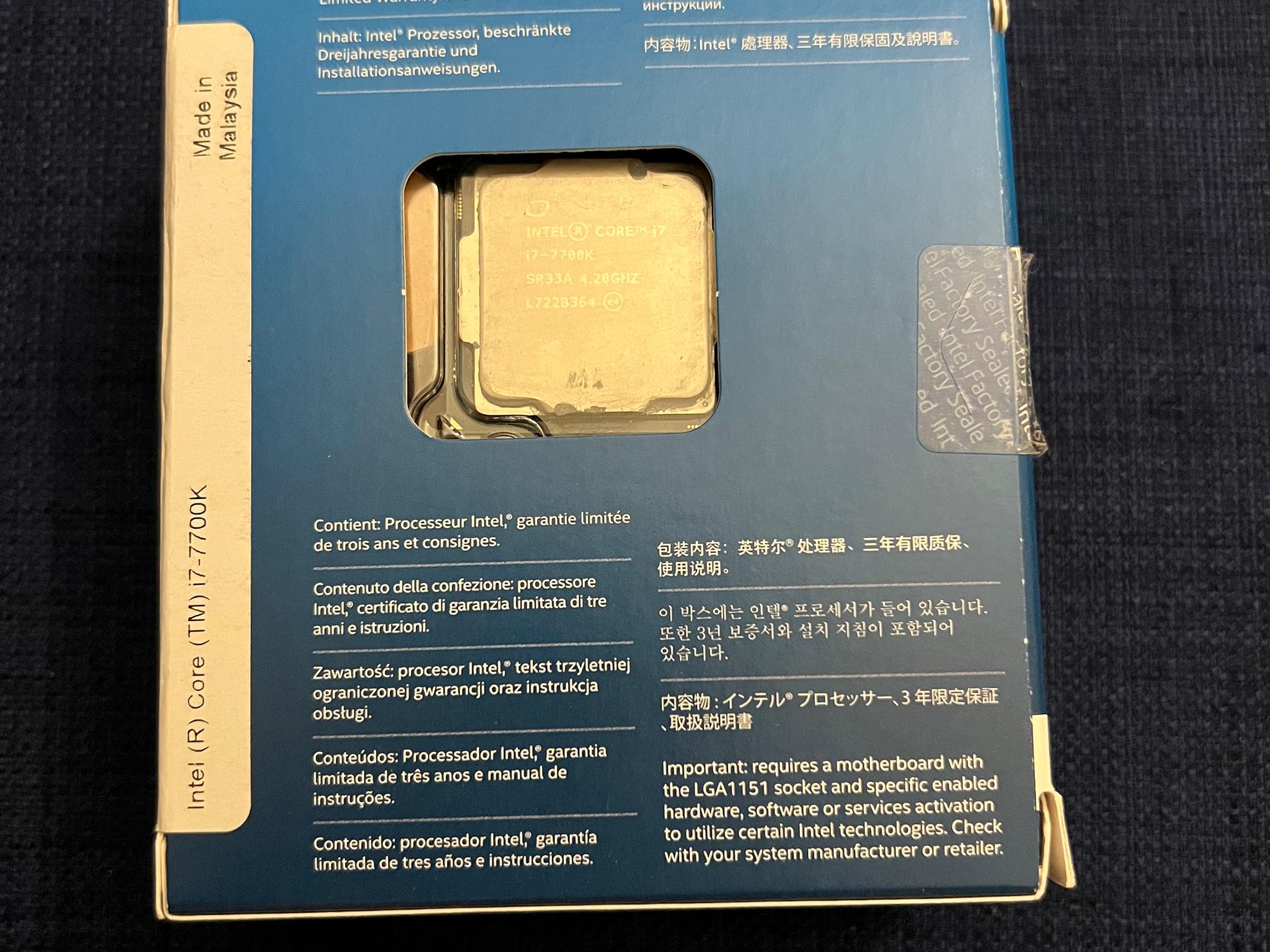 Intel Core i7 7700k
