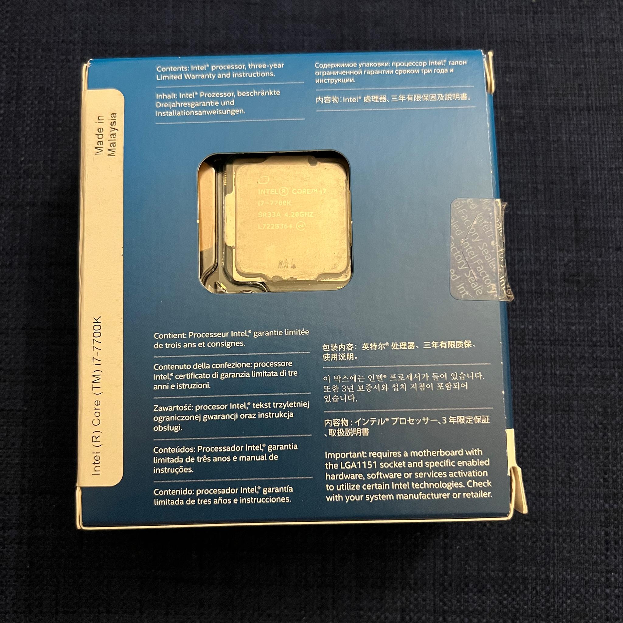 Intel Core i7 7700k