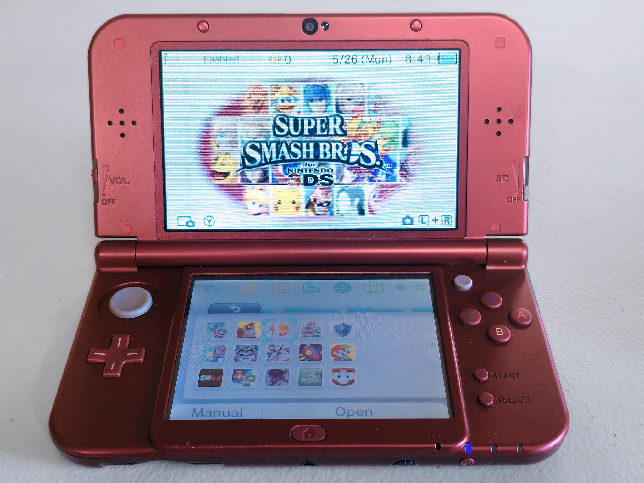 Nintendo "New" 3DS XL Red Launch Edition - 128GB SDCard - US Version - Excellent