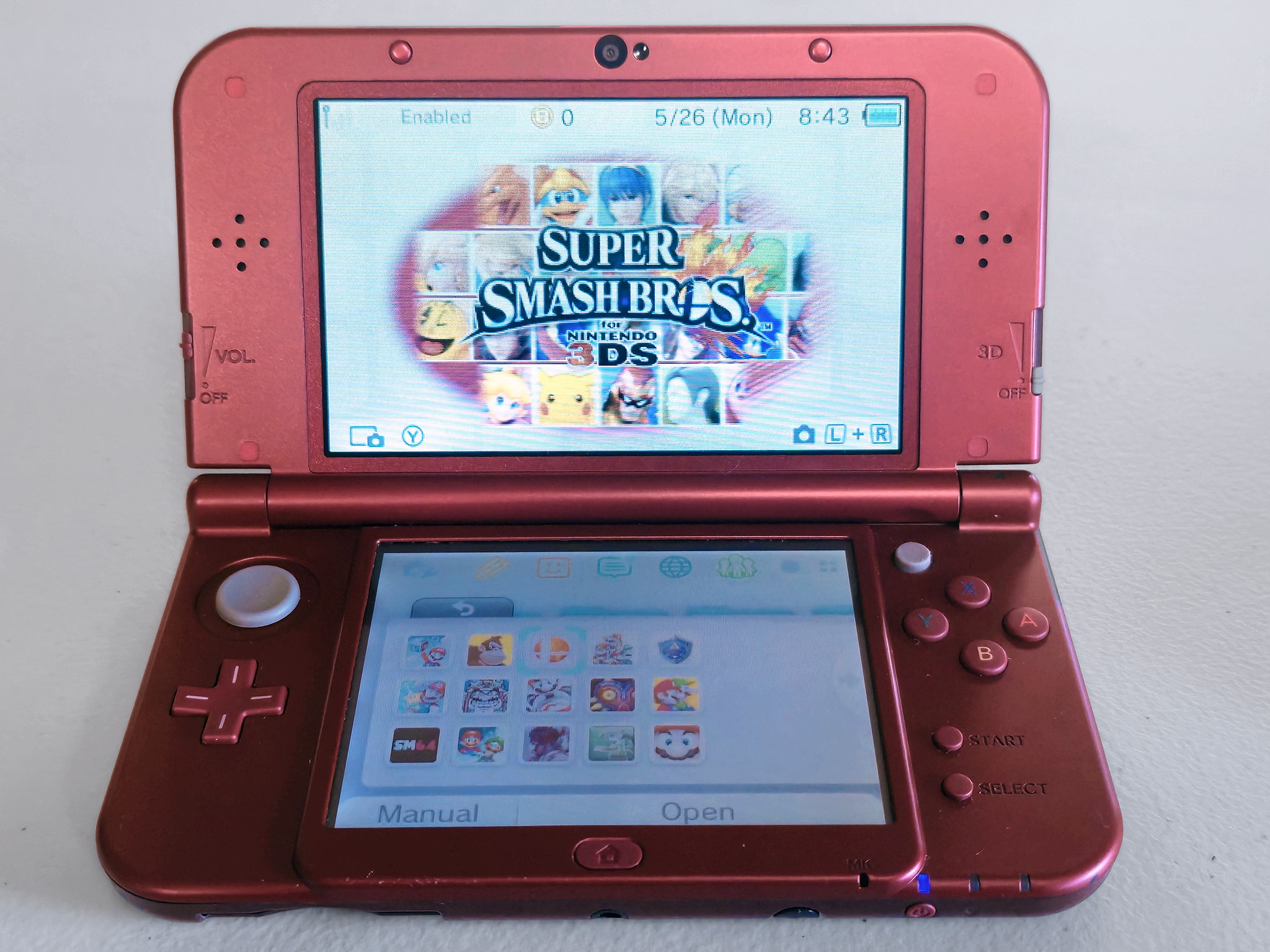Nintendo "New" 3DS XL Red Launch Edition - 128GB SDCard - US Version - Excellent